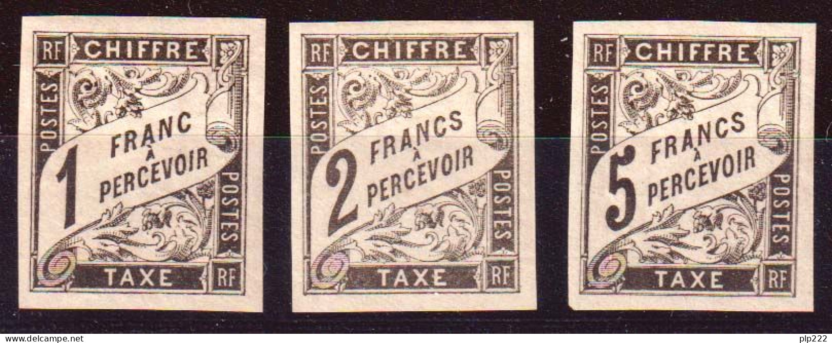 Colonie Francesi Em.Generali 1884 Segnatasse Y.T.12/14 */MH VF - Impuestos