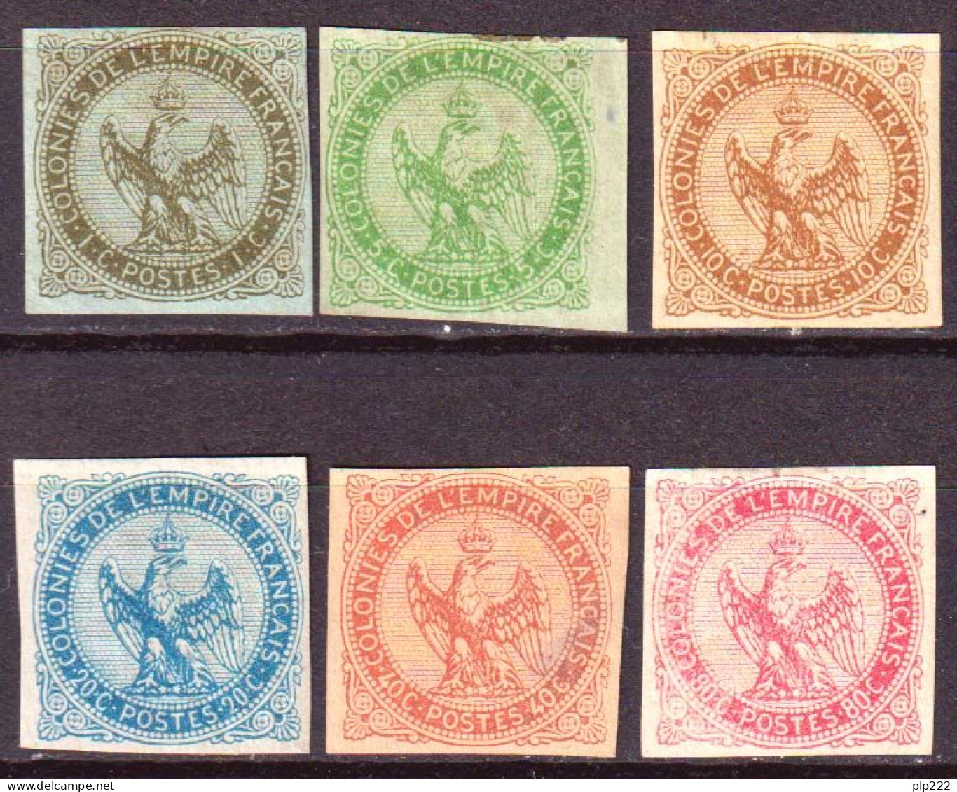 Colonie Francesi Em.Generali Y.T.1/6 */O/MH/Used VF/F - Aquila Imperiale