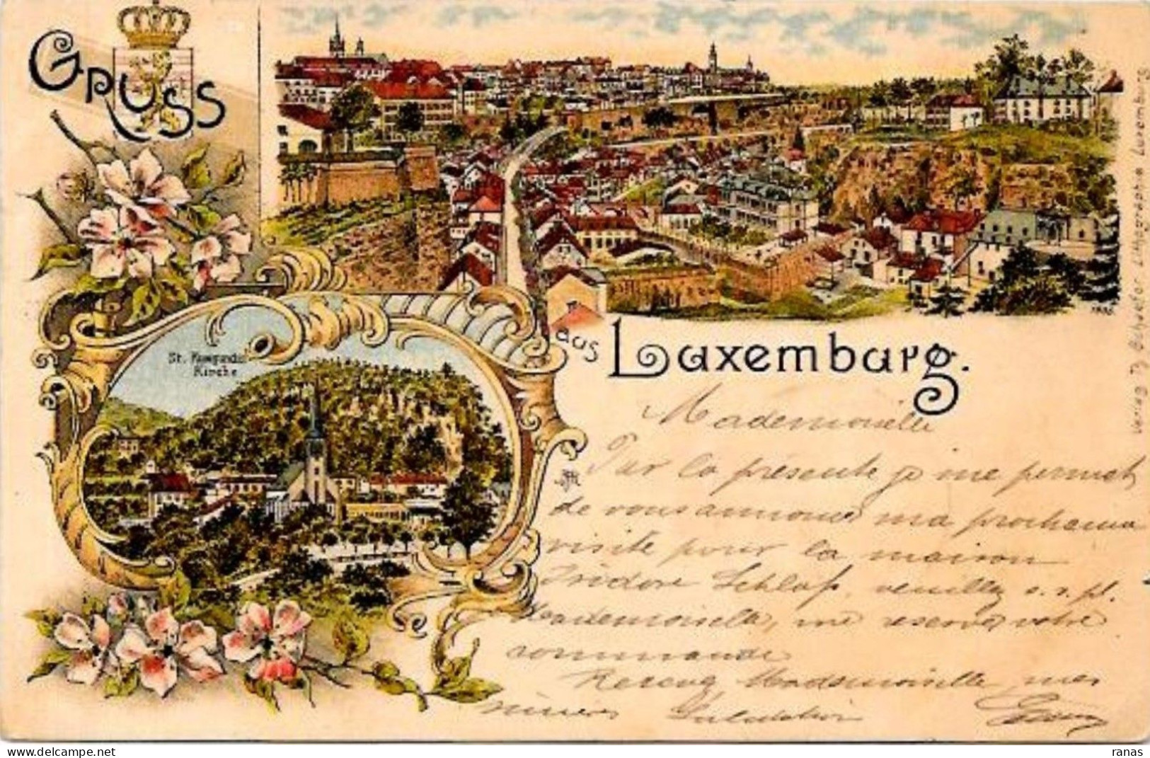 CPA Luxembourg Gruss Précurseur Circulé En 1899 Voir Scan - Luxemburg - Town