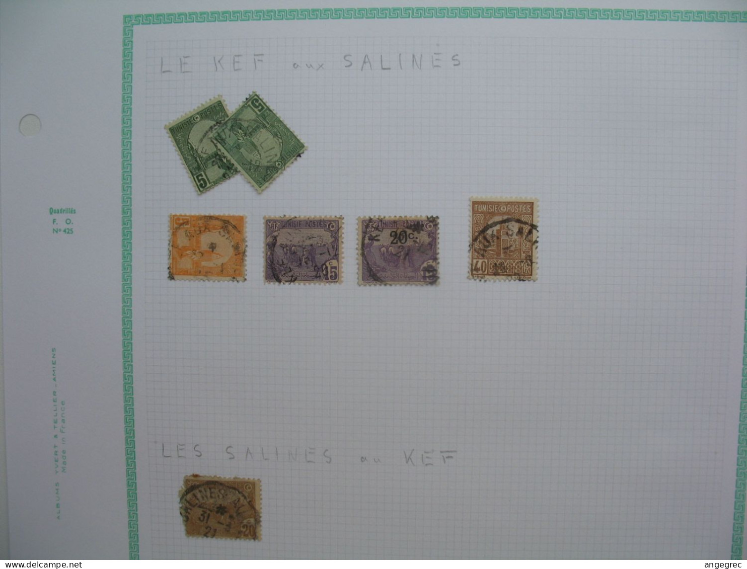 Lot Ambulant Convoyeur Oblitération De Tunisie : Le Kef Aux Salines - Used Stamps