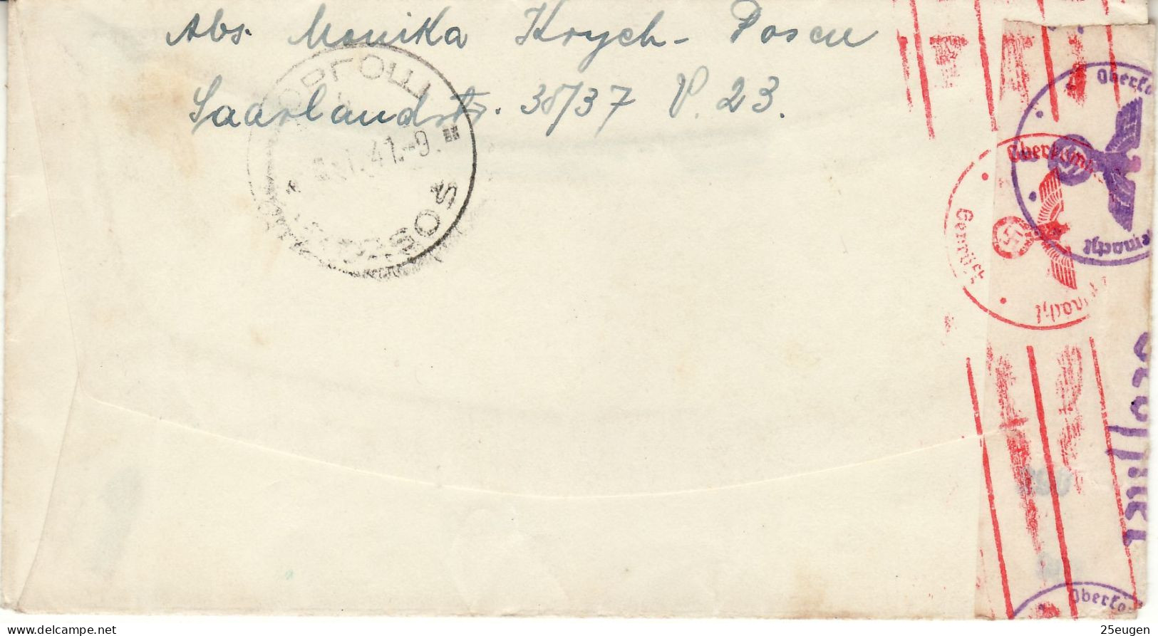 GERMANY THIRD REICH 1940 LETTER SENT FROM POSEN /POZNAŃ/ TO HORGOS - Autres & Non Classés