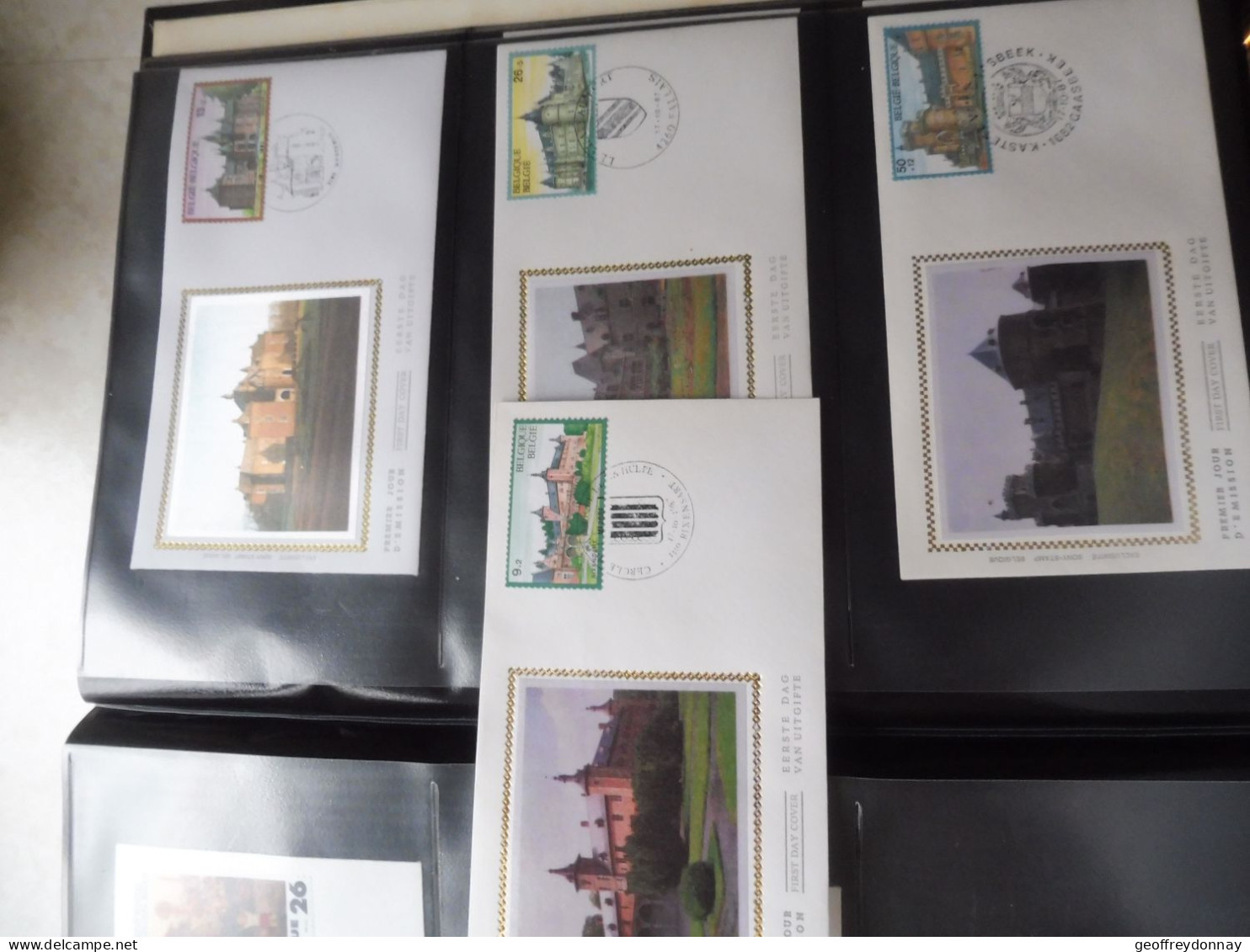 Belgique Belgie  Fdc  Soie  Fdc Z/s 2265/2268 Oblitéré Gestempelt Varié Chateaux Kastelen 1987 - 1981-1990