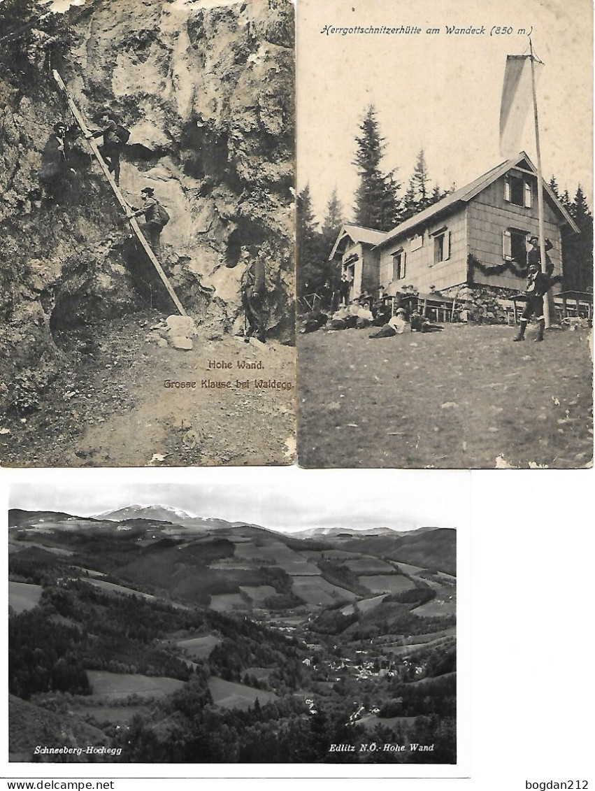 1912/40 - HOHE WAND  Vandeck Edlitz  , 3 Stk.   Gute Zustand,  4 Scan - Wiener Neustadt