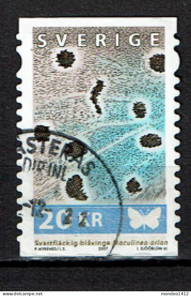 Sweden 2007 - Papillon, Détail Aile  - Used - Gebraucht