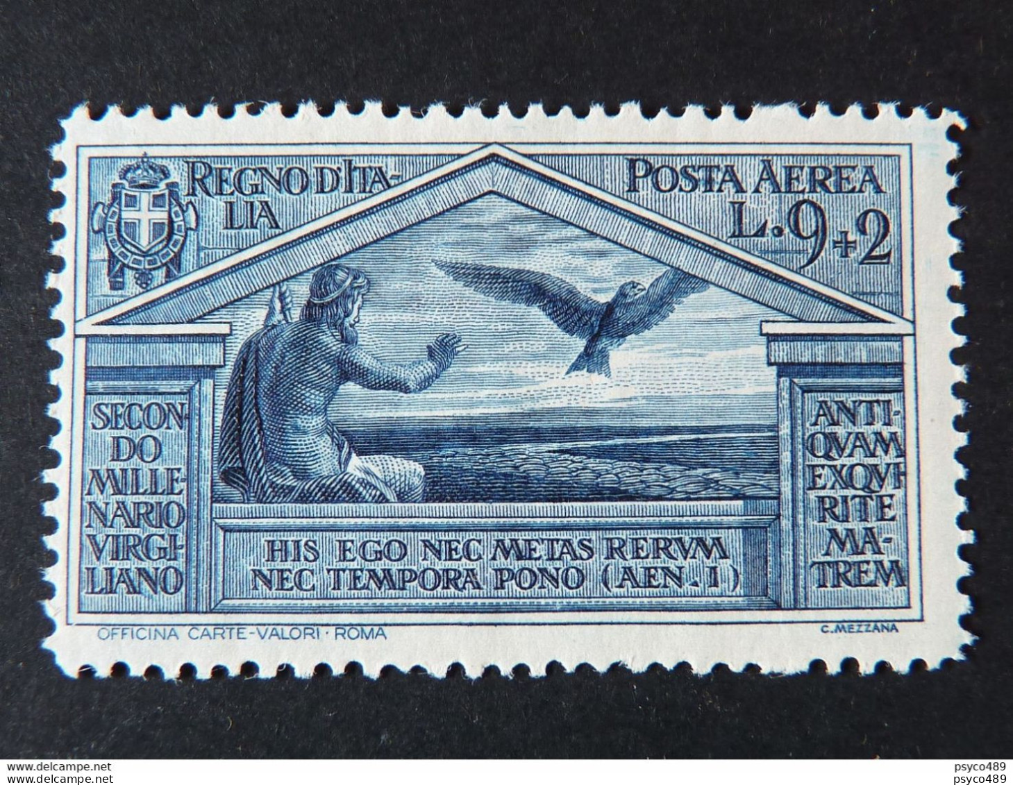 ITALIA Regno Aerea -1930- "Virgilio" L. 9+2 MNH** (descrizione) - Airmail