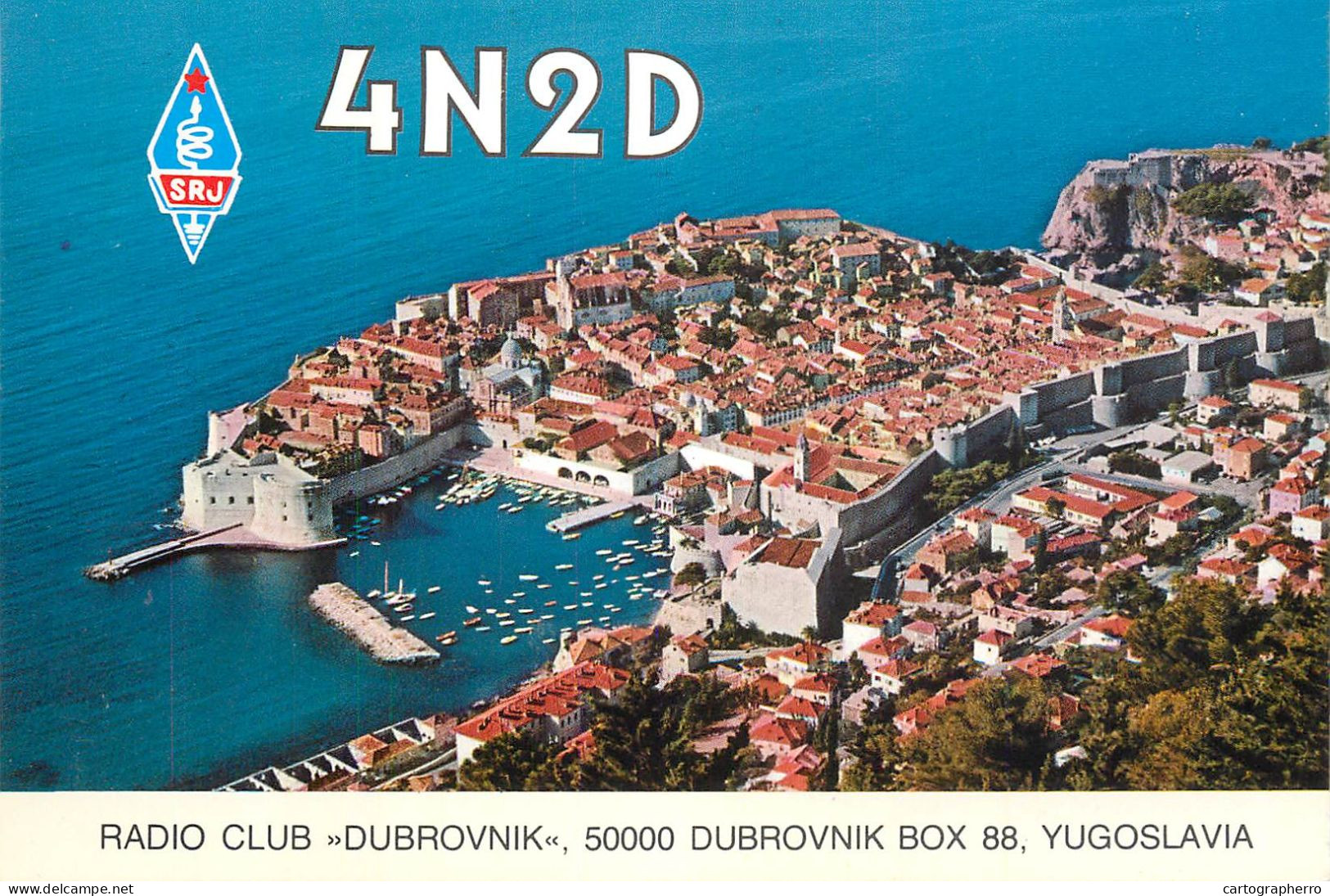 Yugoslavia Radio Amateur QSL Post Card Y03CD 4N2D Dubrovnik - Radio Amatoriale