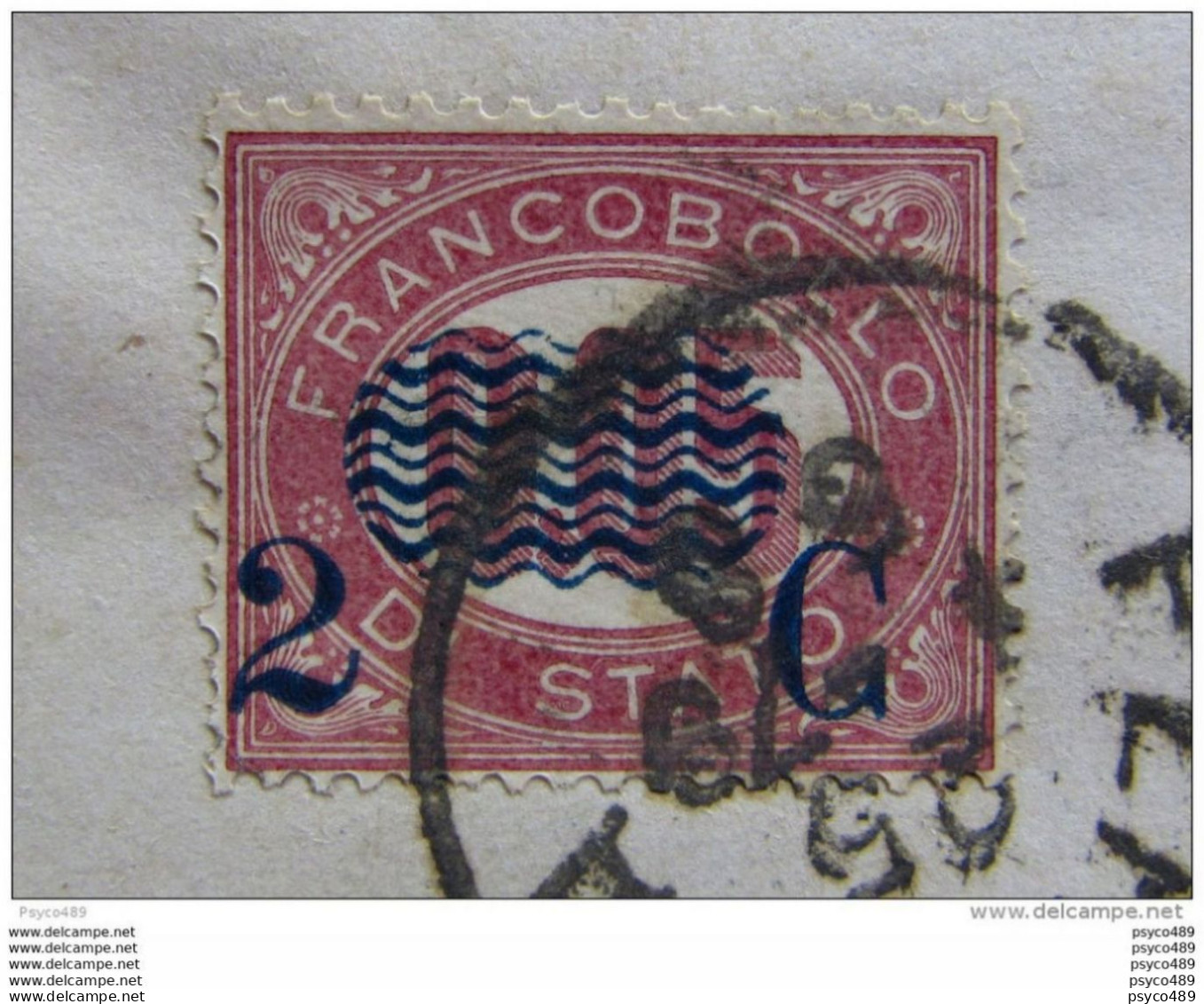 393 ITALIA Regno-1878- "Ondine" C. 2 Su 0,05 PERUGIA>PIETRALUNGA (descrizione) - Poststempel