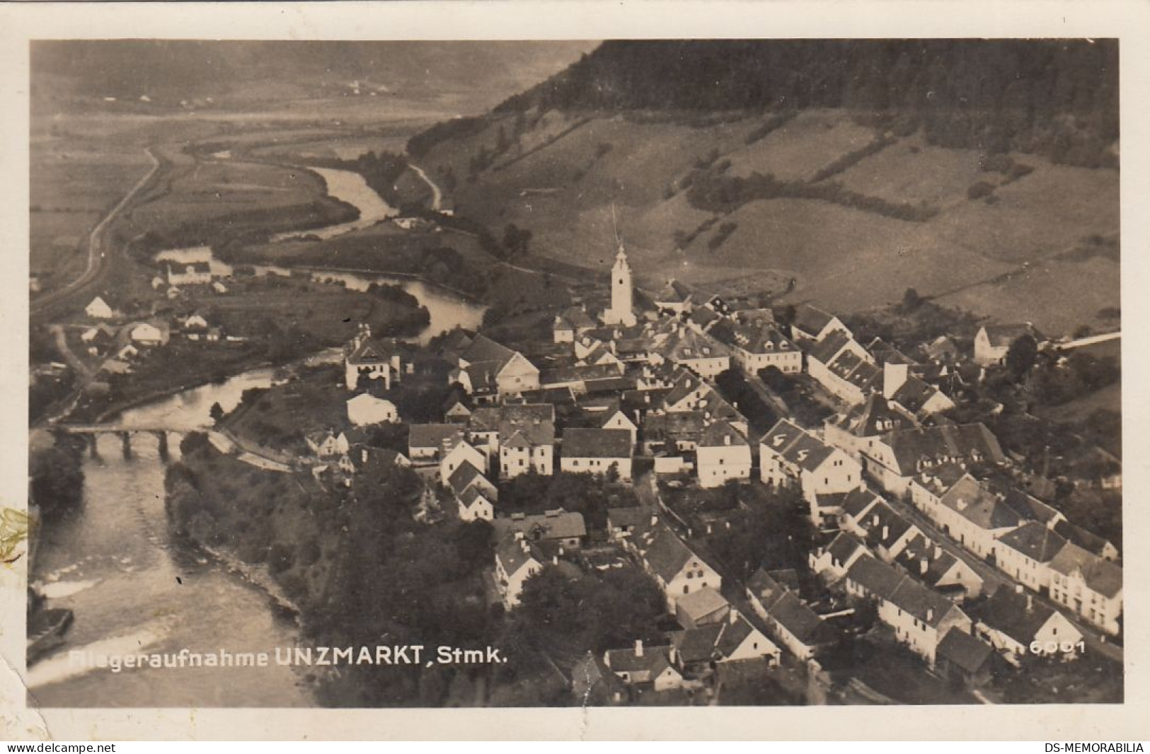 Unzmarkt - Fliegeraufnahme , Bahnpost Bruck An Der Mur - Unzmarkt Zug 517 - Judendorf-Strassengel