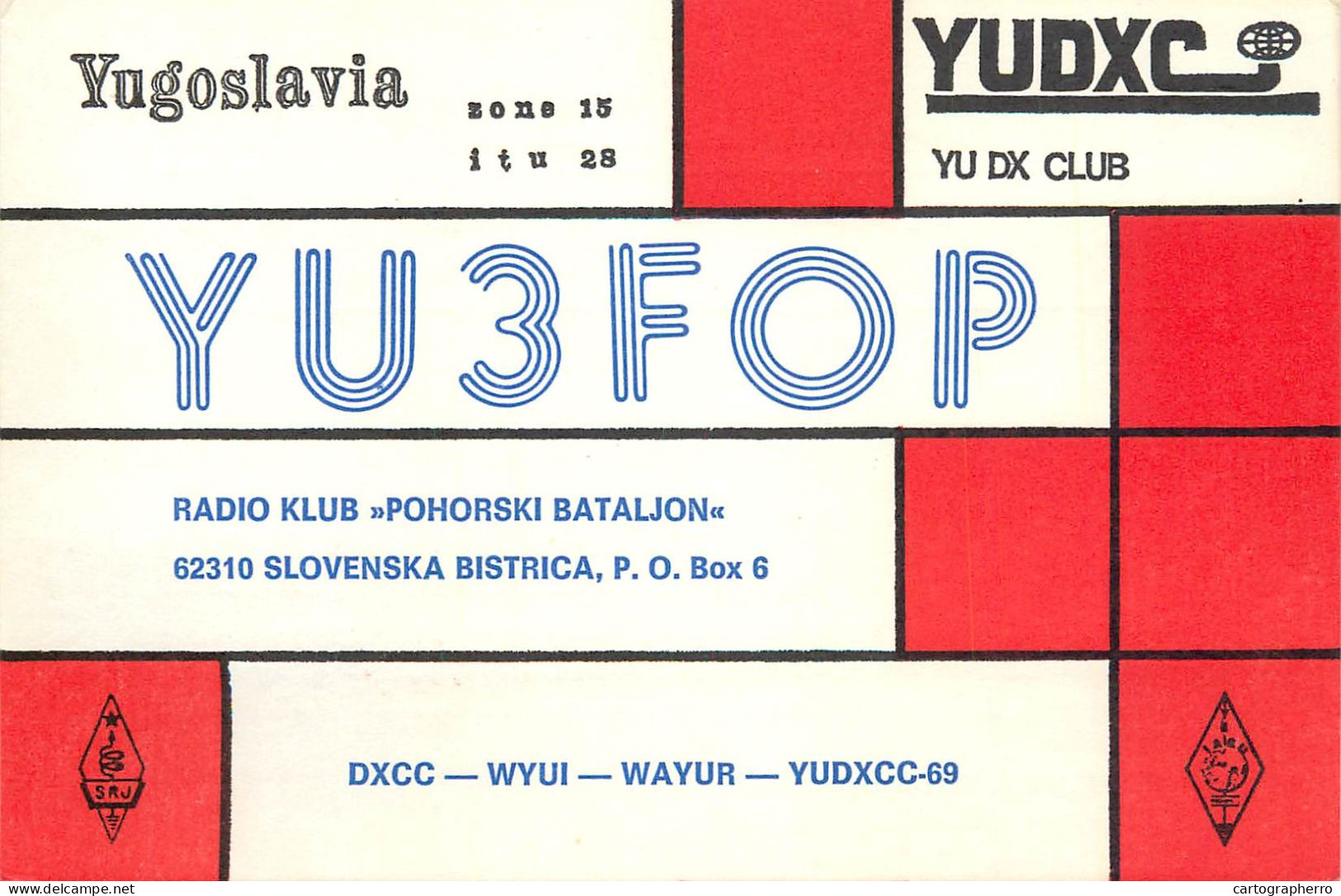 Yugoslavia Radio Amateur QSL Post Card Y03CD YU3FOP - Radio Amatoriale