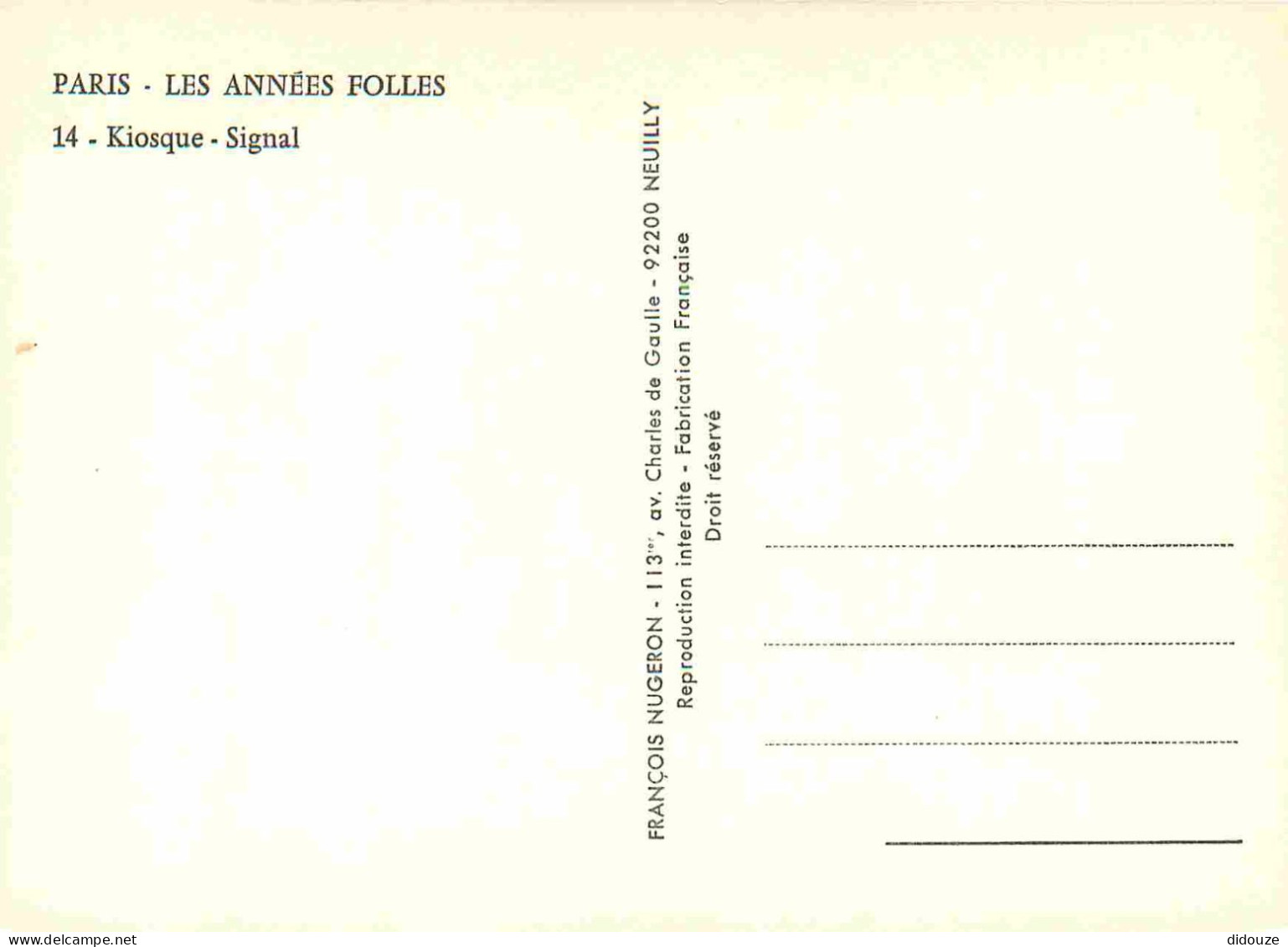 Reproduction CPA - 75 Paris - Kiosque - Signal - Automobiles - Paris Les Années Folles - 14 - CPM - Carte Neuve - Voir S - Ohne Zuordnung