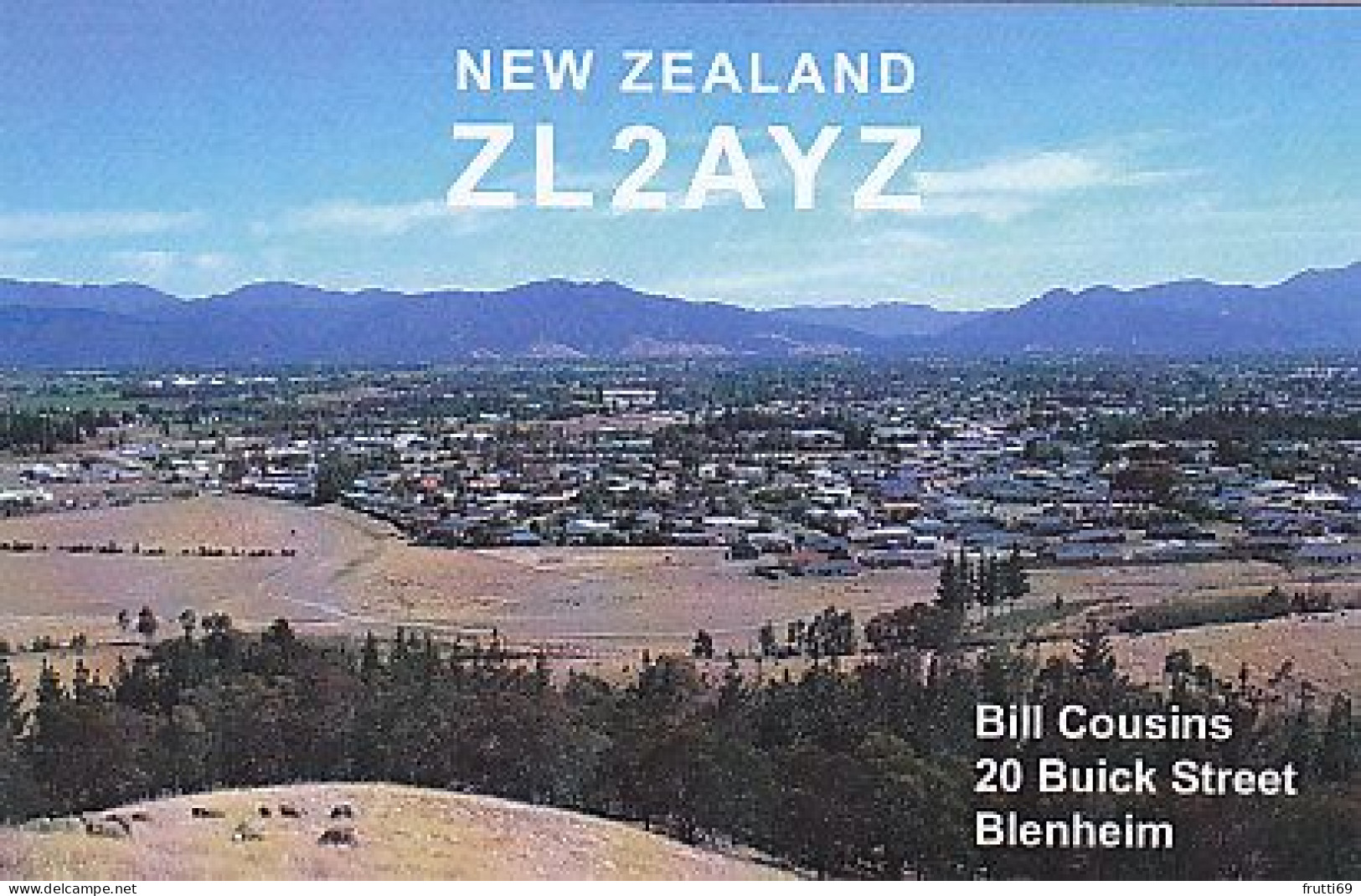 AK 212268 QSL - New Zealand - Blenheim - Radio Amatoriale
