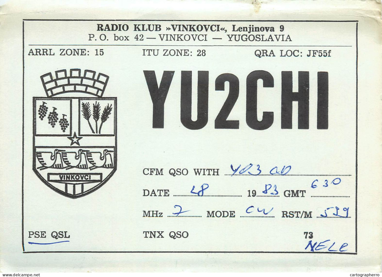 Yugoslavia Radio Amateur QSL Post Card Y03CD YU2ACHI - Amateurfunk