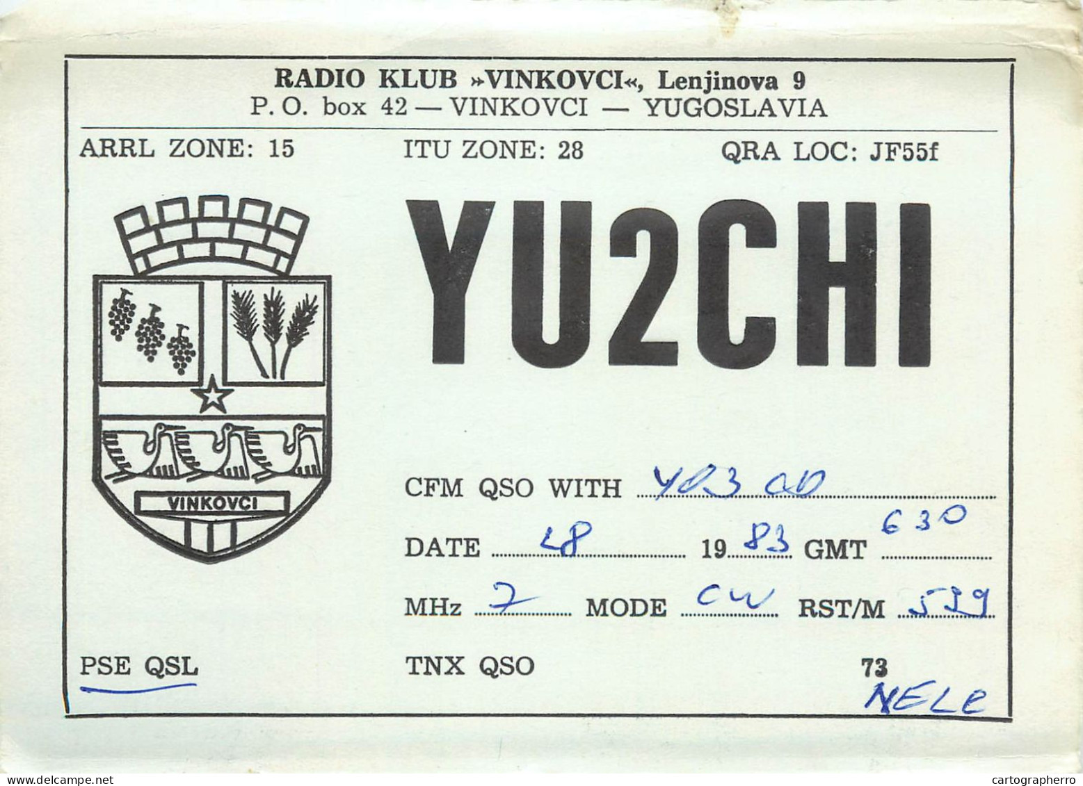 Yugoslavia Radio Amateur QSL Post Card Y03CD YU2ACHI - Radio Amatoriale