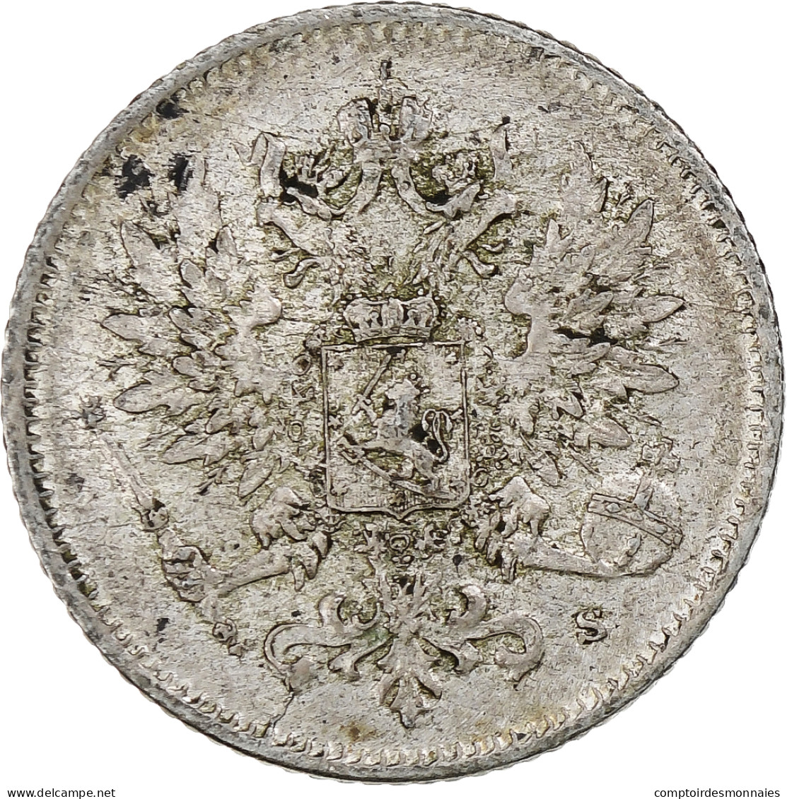 Finlande, Nicholas II, 25 Penniä, 1916, Helsinki, Argent, SUP, KM:6.2 - Finlandia