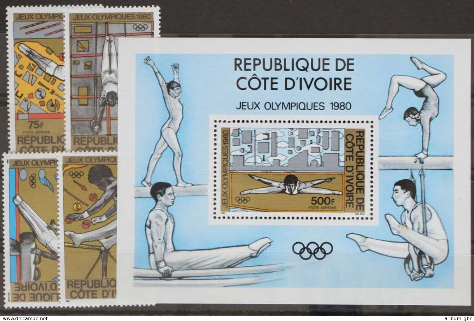 Elfenbeinküste 649-652 Und Block 16 Postfrisch Olympia 1980 Moskau #GD510 - Côte D'Ivoire (1960-...)