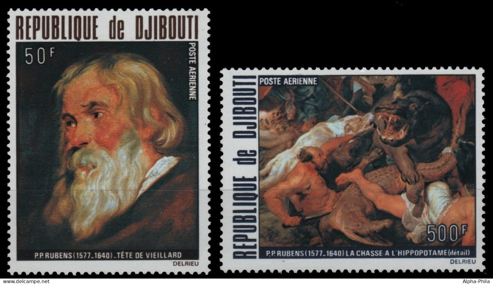 Dschibuti 1978 - Mi-Nr. 216-217 ** - MNH - Gemälde / Paintings - Dschibuti (1977-...)