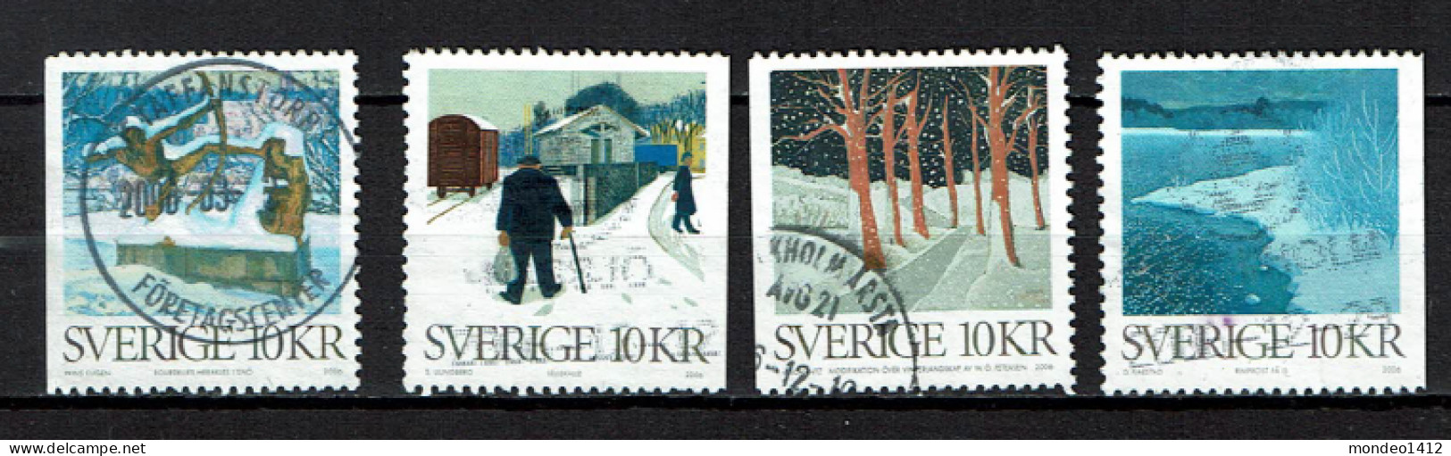 Sweden 2006 - Art,  L'Hiver En Peinture, Winter In Art - Used - Gebraucht