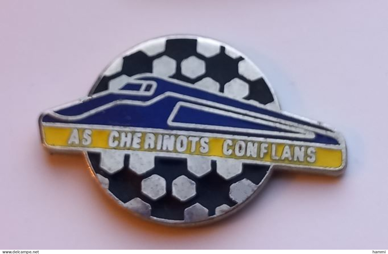 N101 Pin's SNCF TGV Foot Football As Cheminots De Conflans Sainte Honorine Yvelines Qualité EGF Achat Immédiat - TGV