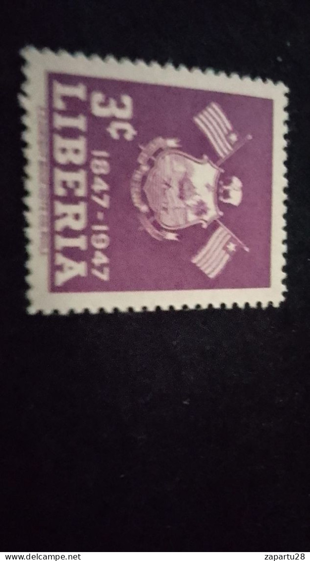 LİBERYA--1947   3  C      DAMGASIZ - Liberia