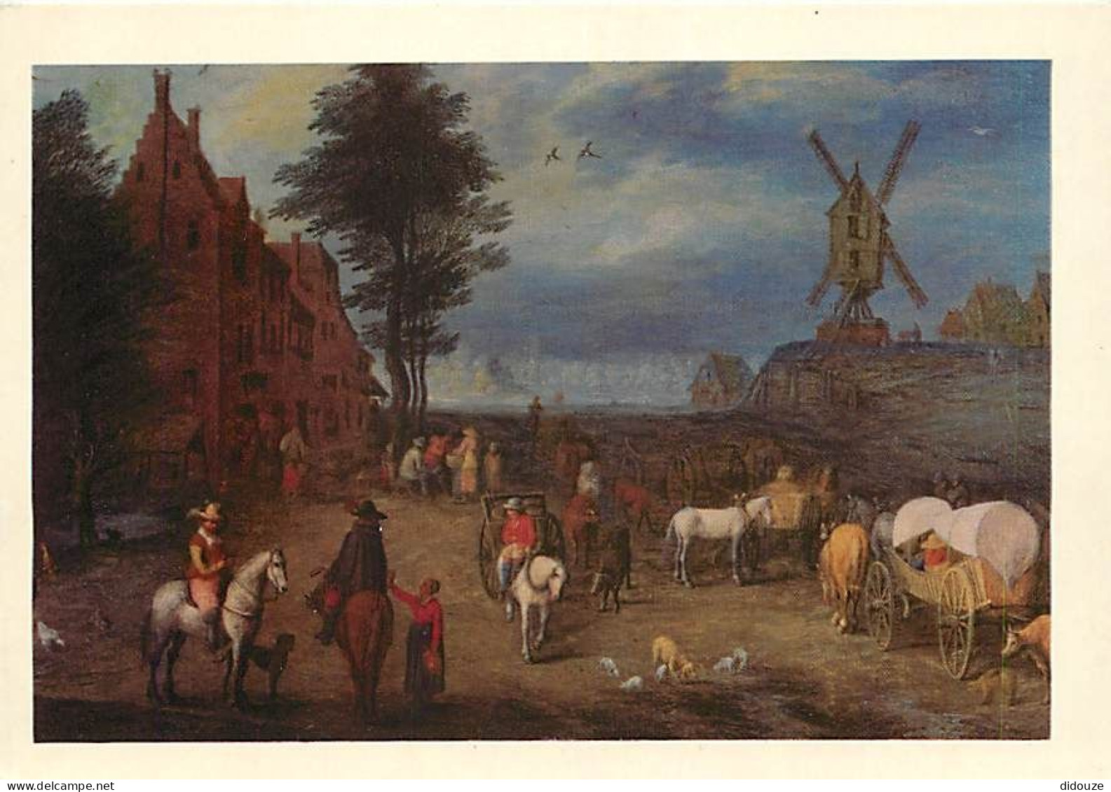 Art - Peinture - Breughel - Brueghel - Bruegel - Halte De Cavaliers En Flandre - Carte De La Loterie Nationale - Carte N - Malerei & Gemälde