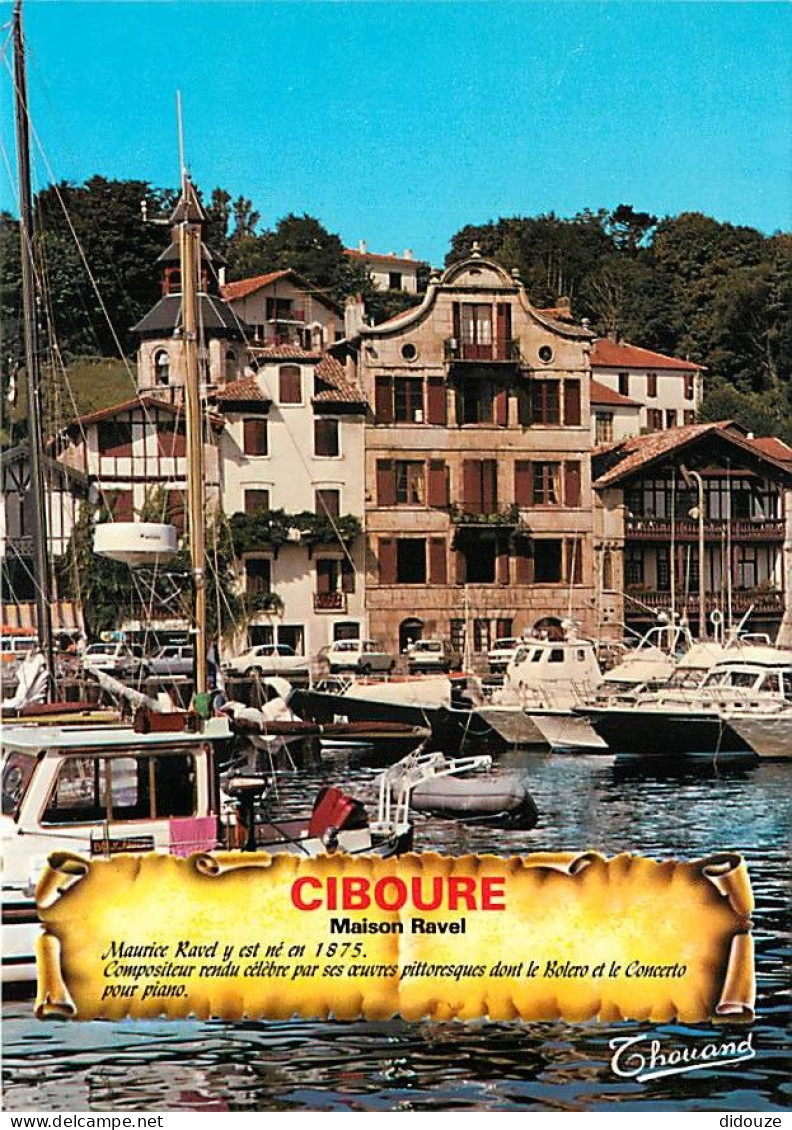 64 - Ciboure - Le Port De Plaisance Et La Maison De Ravel - Bateaux - Automobiles - Carte Neuve - CPM - Voir Scans Recto - Ciboure