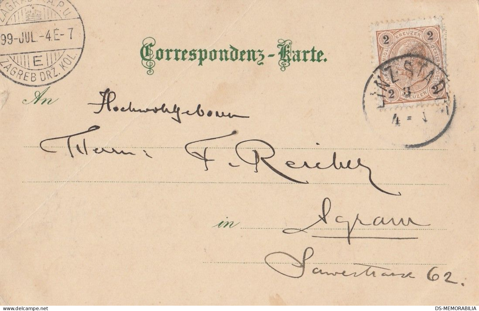 Postlingberg Farblitho 1899 - Linz Pöstlingberg