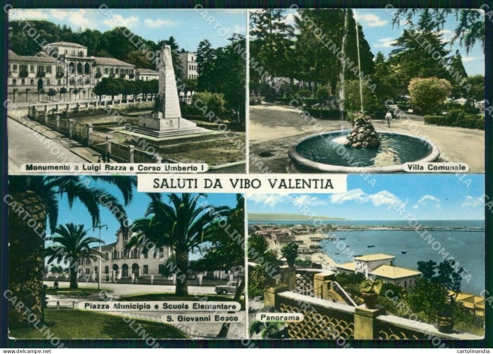 Vibo Valentia Città Saluti Da Foto FG Cartolina KF1936 - Vibo Valentia