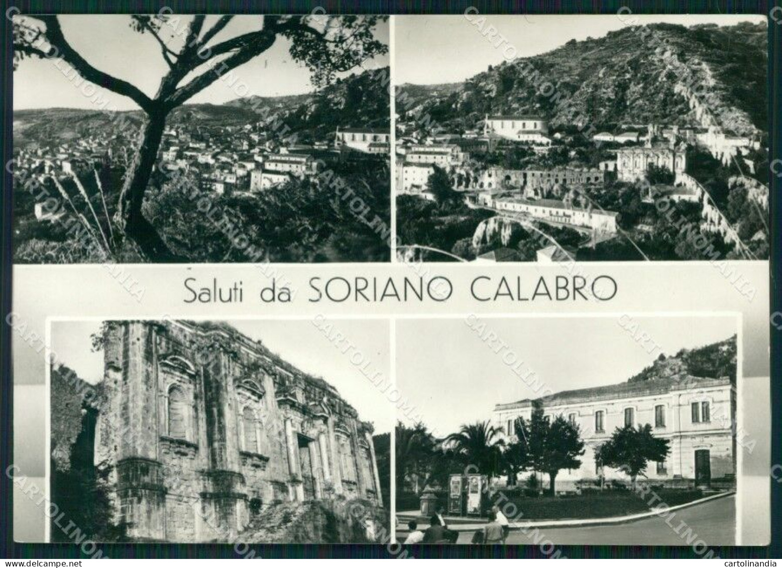 Vibo Valentia Soriano Calabro Saluti Da Foto FG Cartolina KF1883 - Vibo Valentia