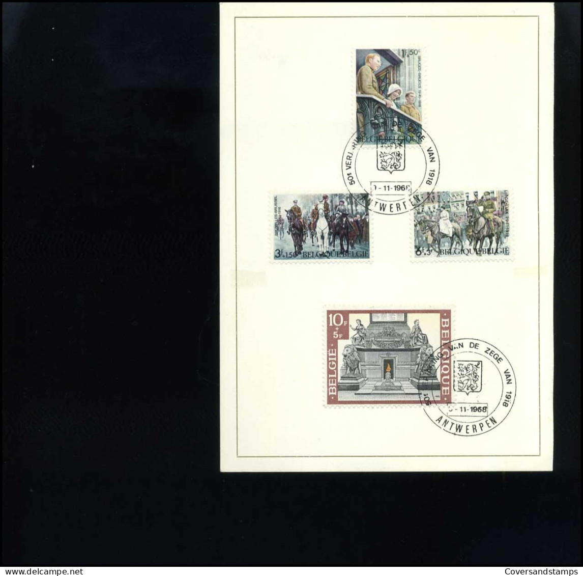 België  1474/77 - Souvenir  50ste Verjaardag Overwinning 1918                                     - Cartas & Documentos