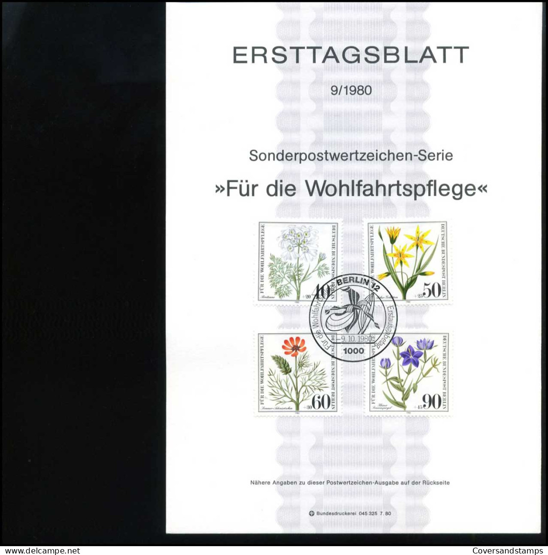 Duitsland - Ersttagsblatt - Für Die Wohlfahrtspflege                             - Otros & Sin Clasificación