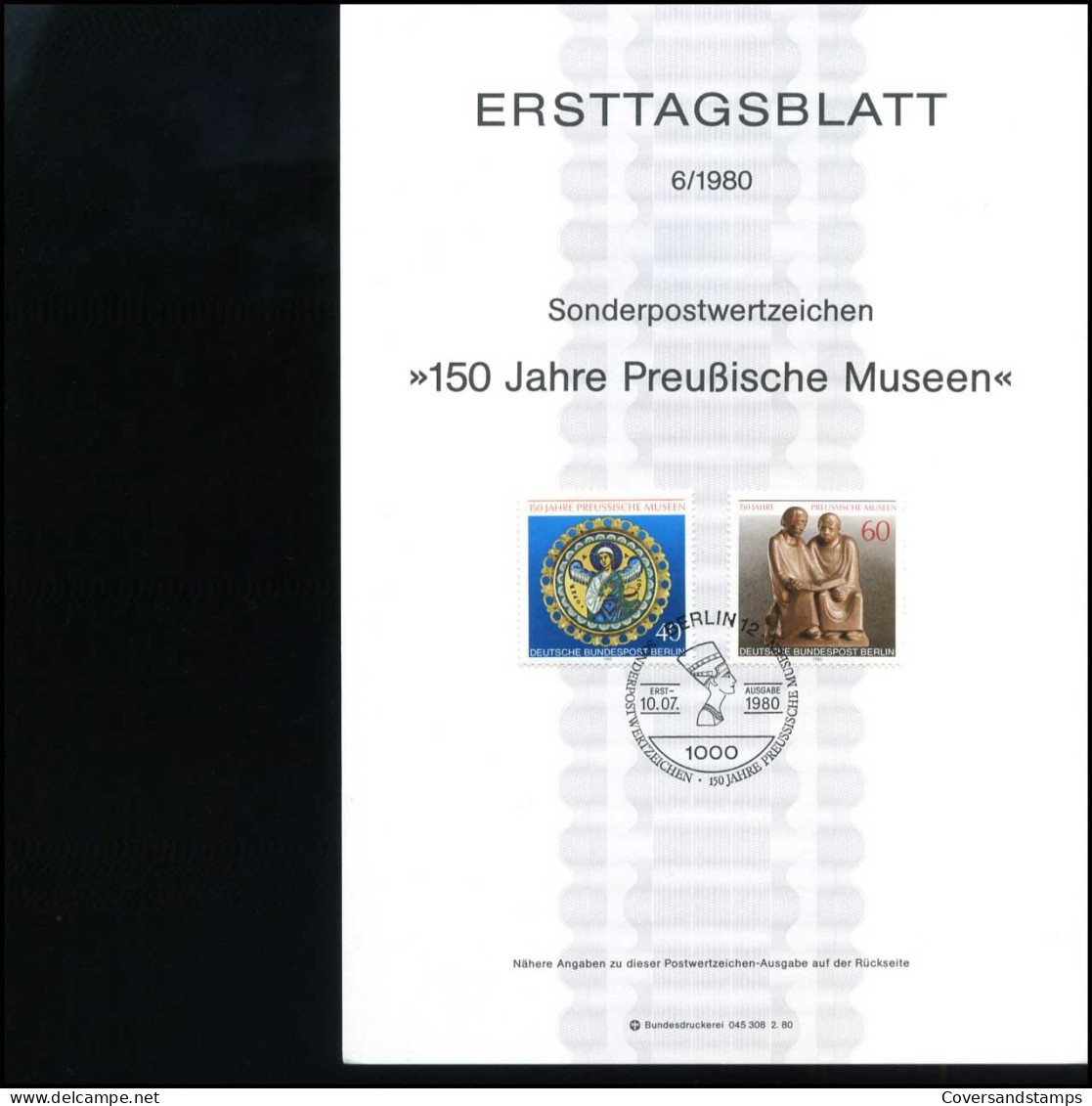 Duitsland - Ersttagsblatt - 150 Jahre Preussische Museen                             - Autres & Non Classés