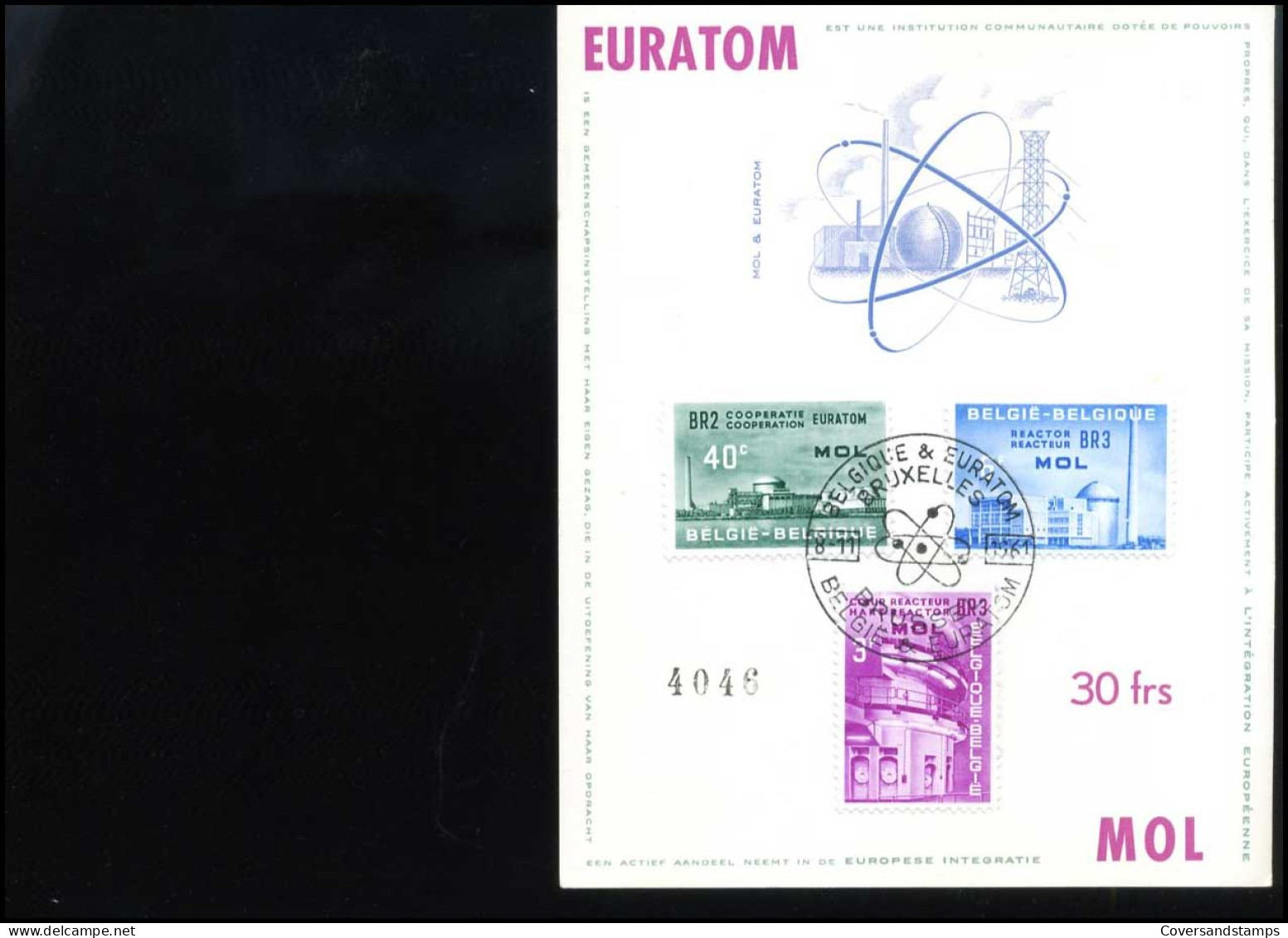 België - 1195/97   Euratom Mol                        - Storia Postale