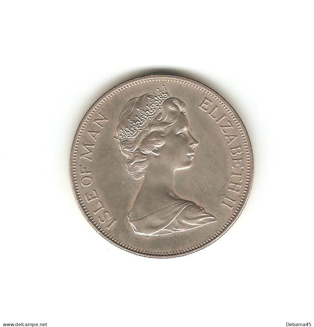 569/ ILE DE MAN : Elizabeth II : 1 Crown 1977 (copper-nickel - 29,38 Grammes) Jubilé De La Reine - Isle Of Man