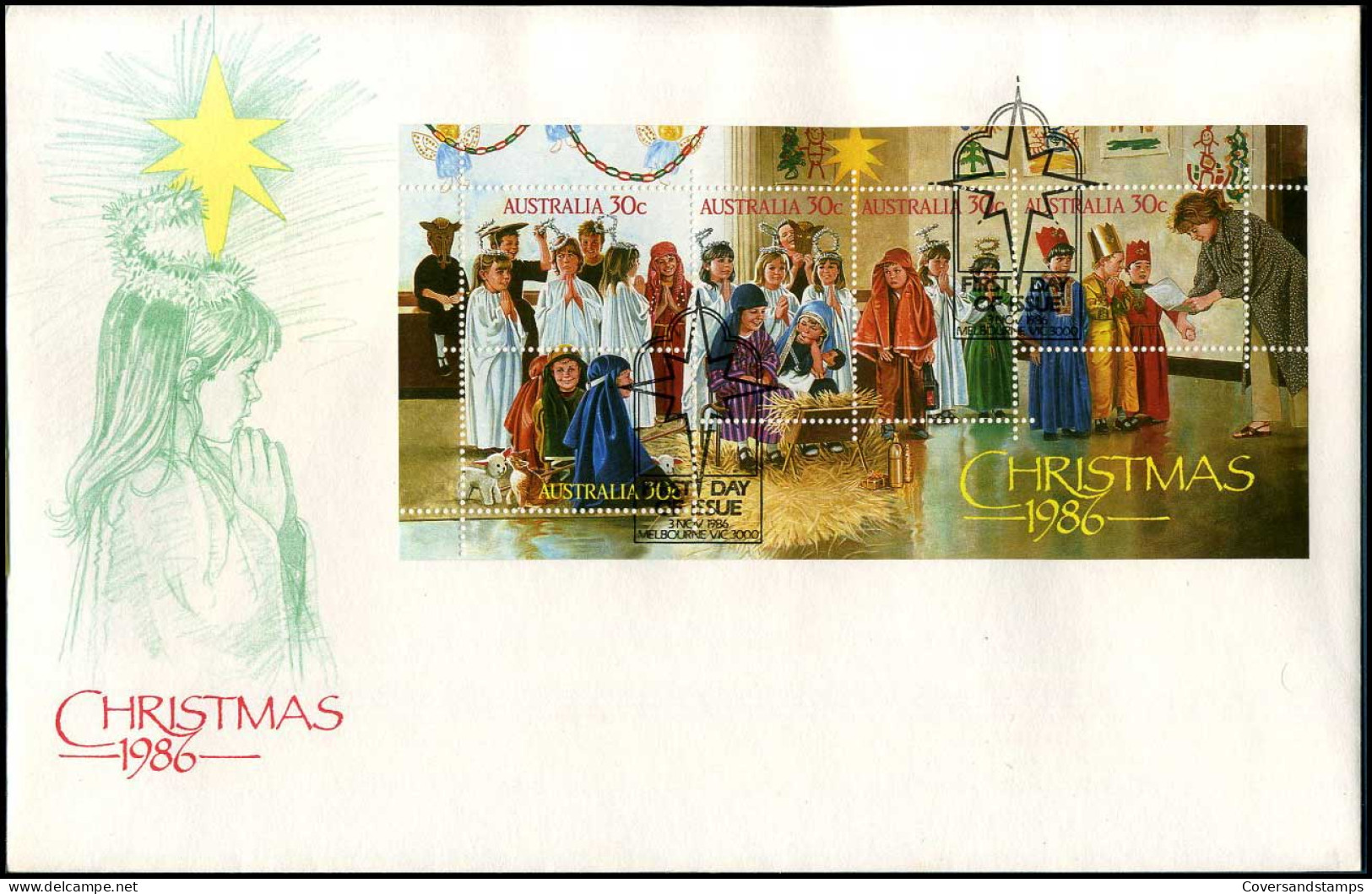 Australië - FDC - Christmas 1986 - FDC