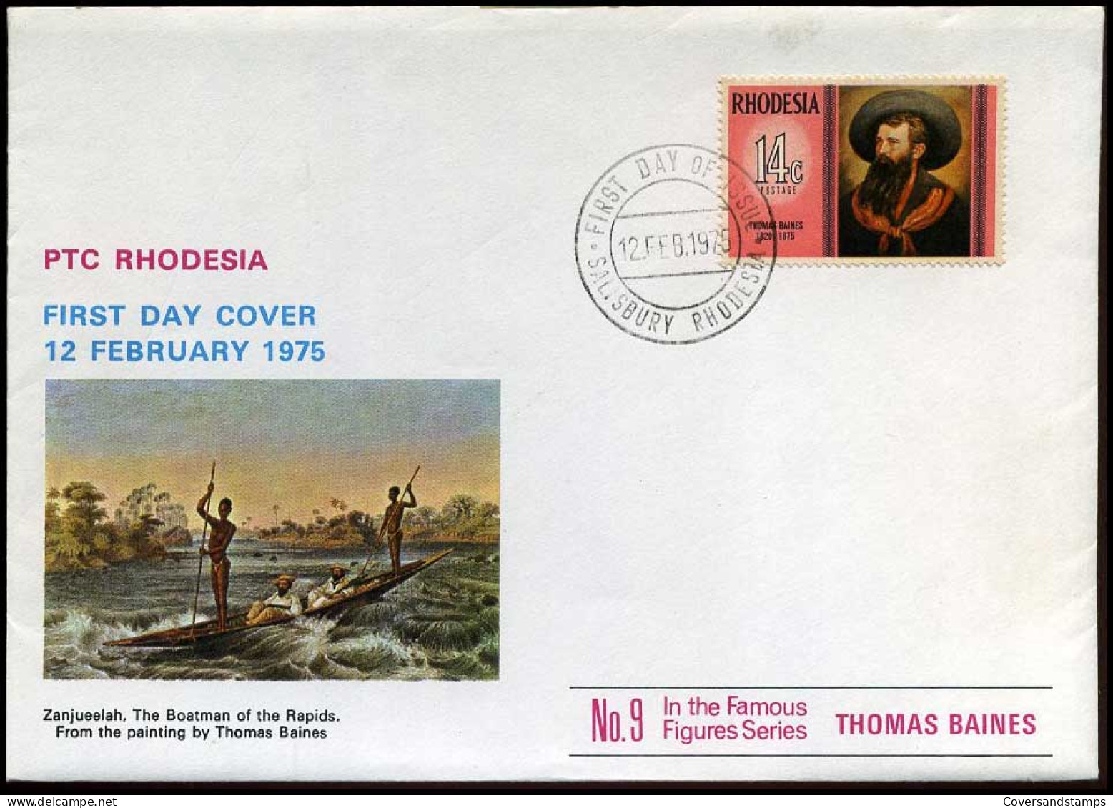 Rhodesia - FDC - Thomas Baines - Rhodesia (1964-1980)