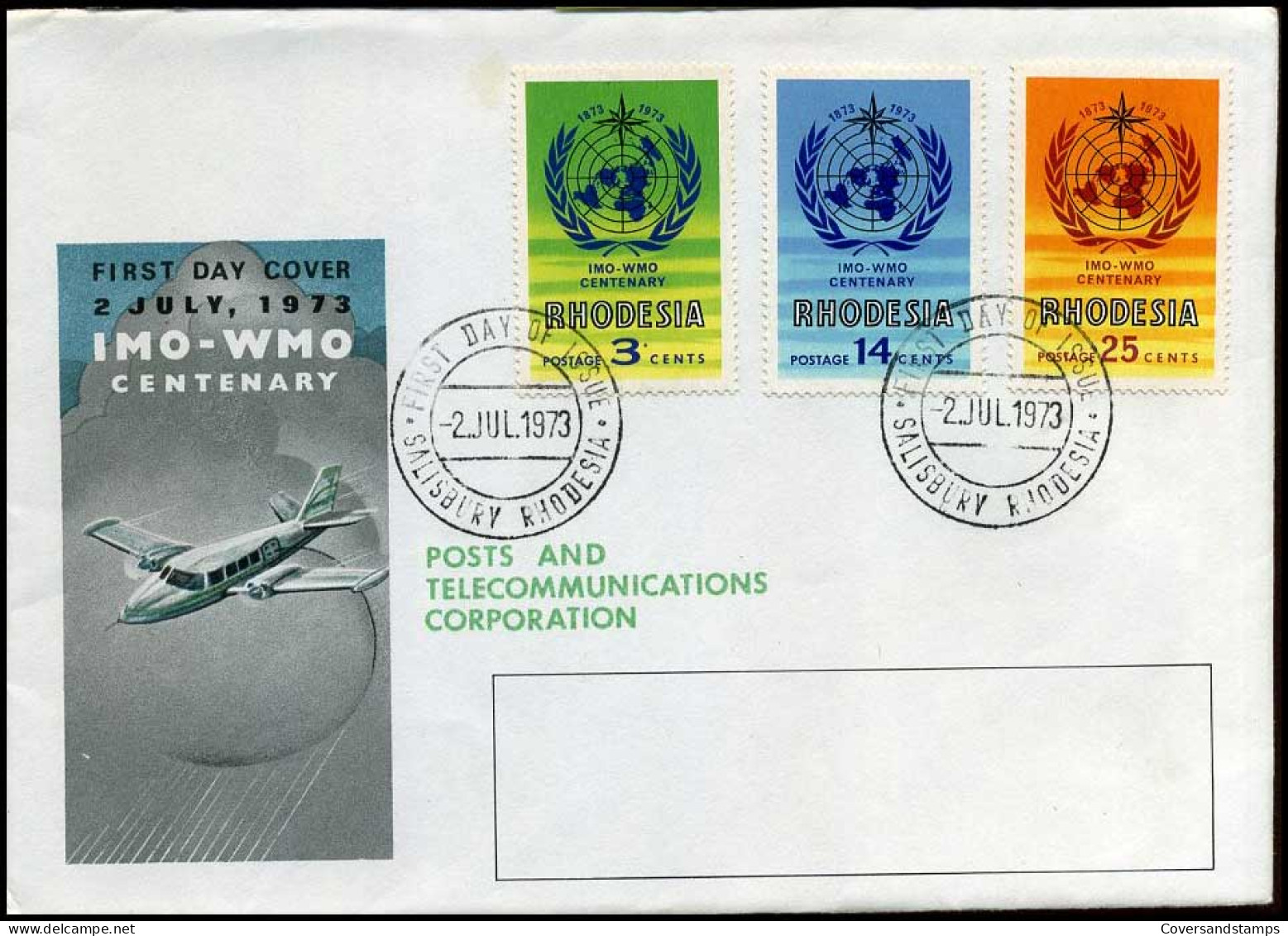 Rhodesia - FDC - IMO-WMO Centenary - Rhodesië (1964-1980)