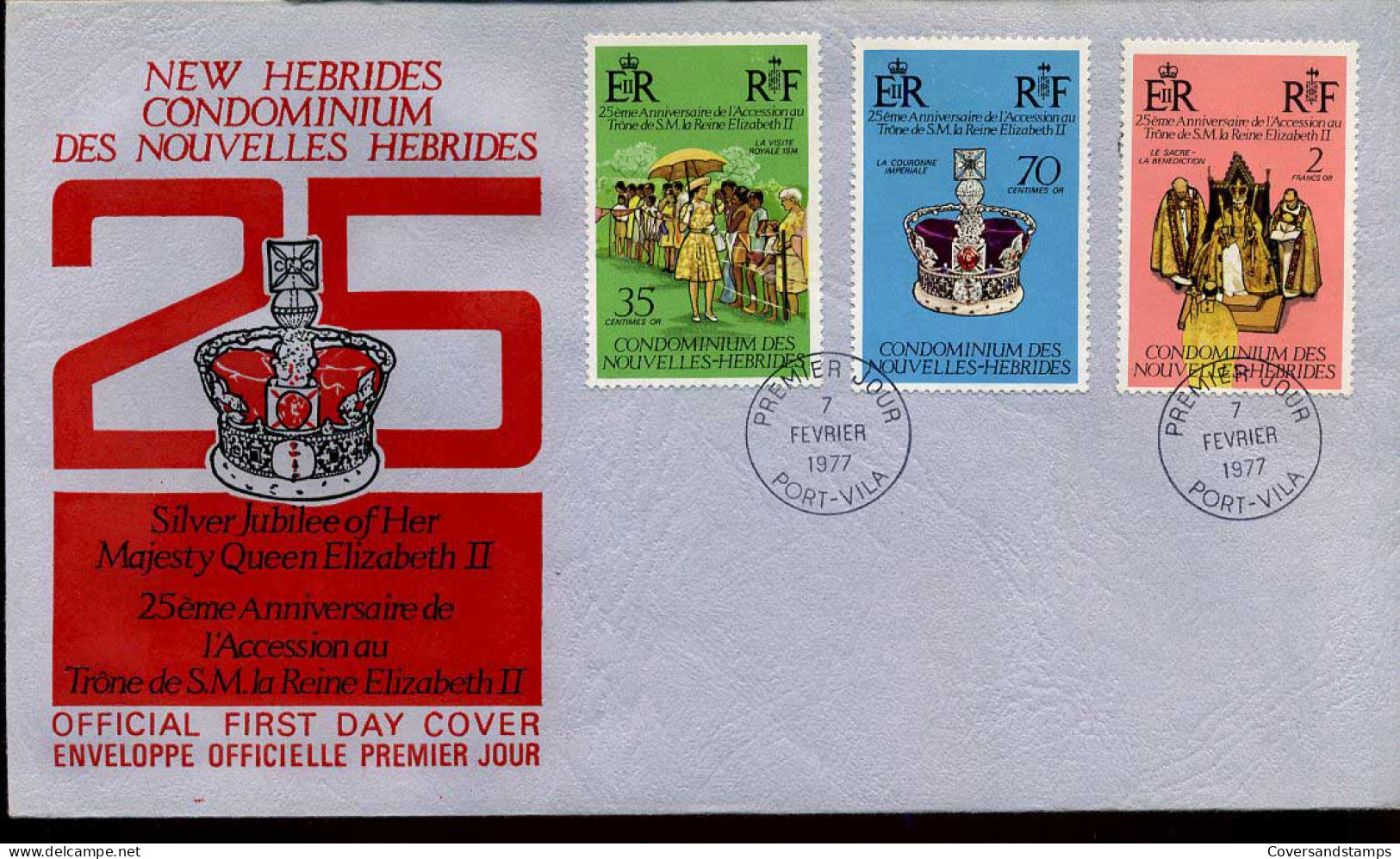 New Hebrides - FDC - 25th Anniversay Of Coronation H.M. Queen Elizabeth II - FDC