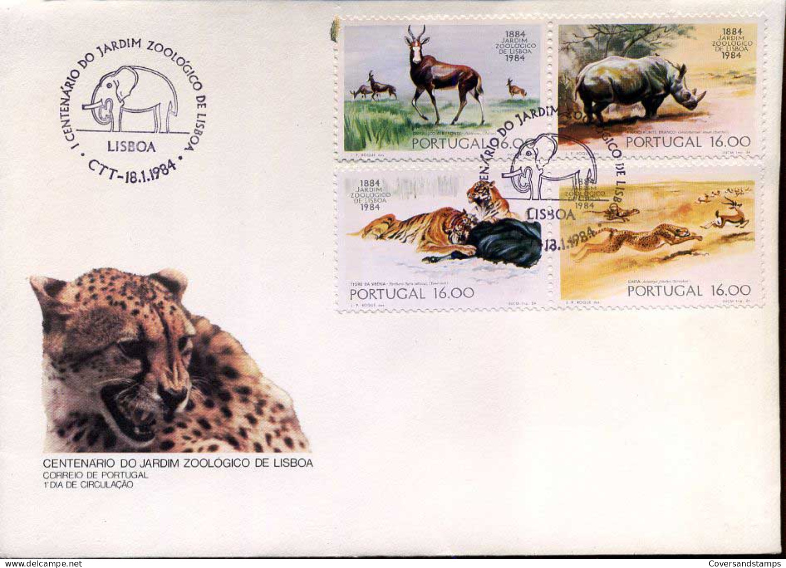 Portugal - FDC - Centenario Do Jardim Zoologico De Lisboa - FDC