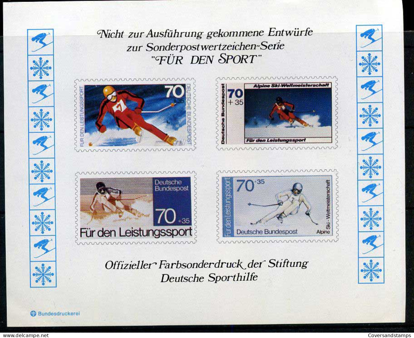 "Für Den Sport", Offizieller Fabsonderdruck Der Stiftung Deutsche Sporthilfe - Winter (Other)