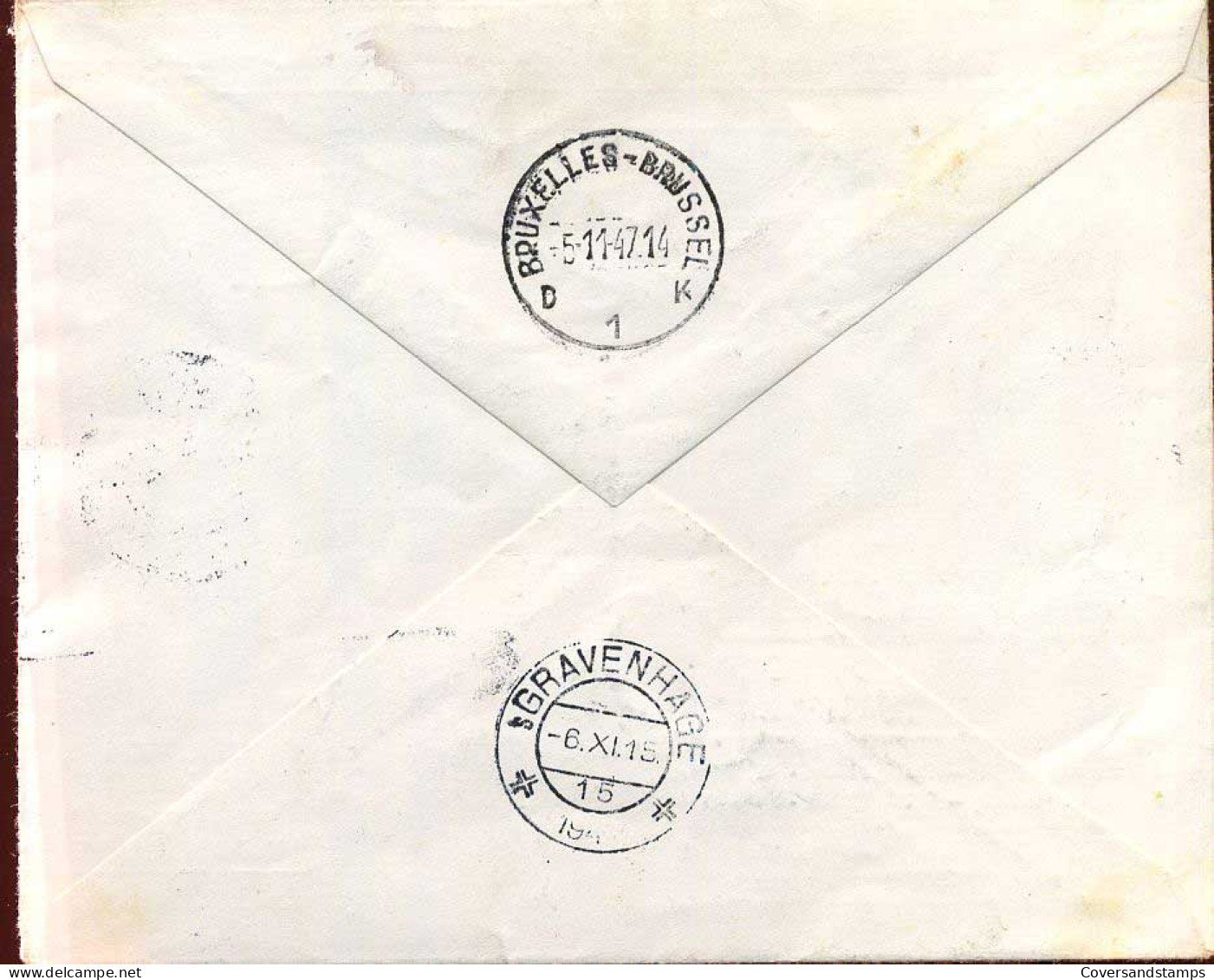 Eerste Internationale Verzending Per Hefschroefvliegtuig, 5 En 6 November 1947 - Lettres & Documents