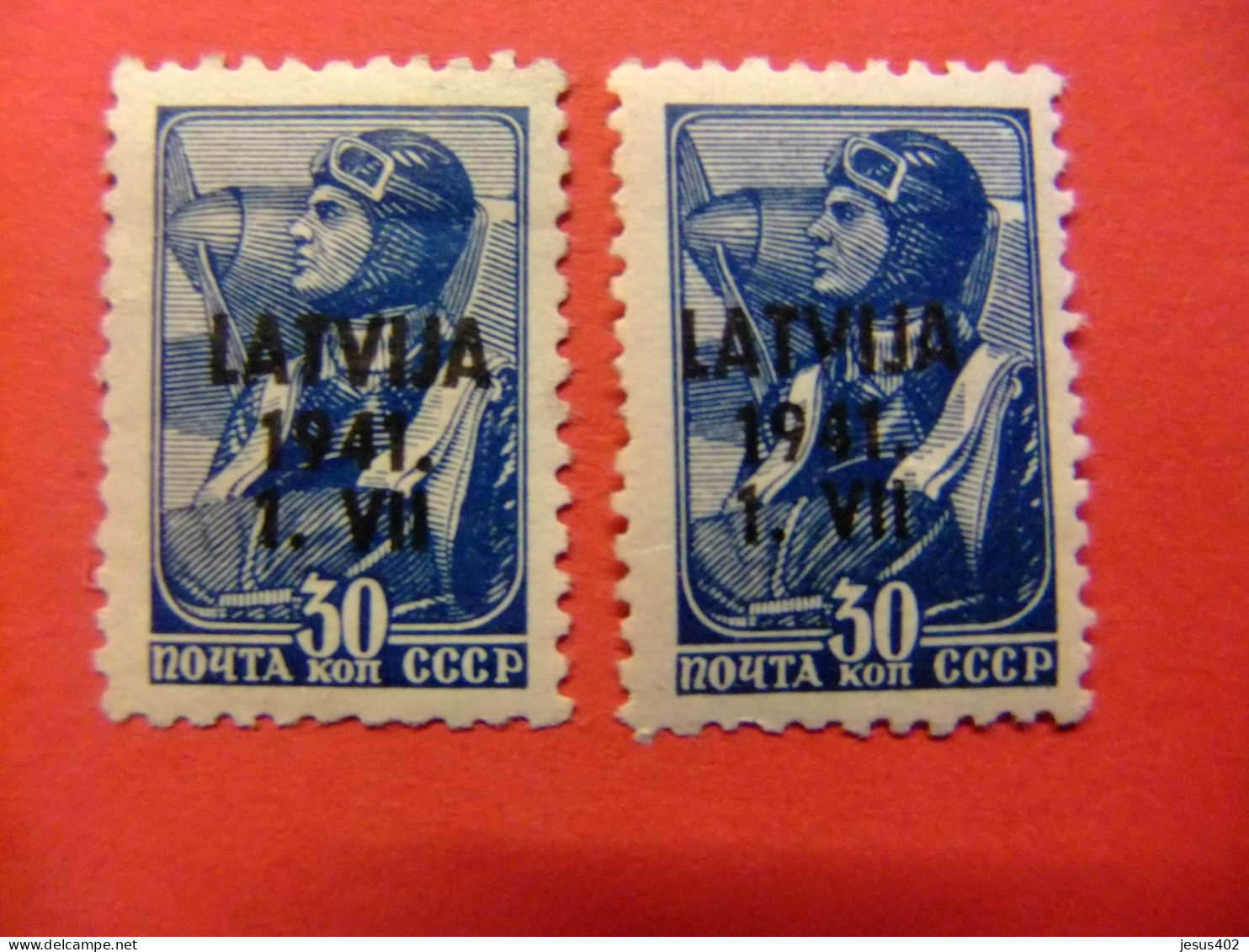 111 LETONIA - LATVIJA 1941 / OCUPACIÓN ALEMANA Sello Ruso / YVERT 5 MH - Lettonia