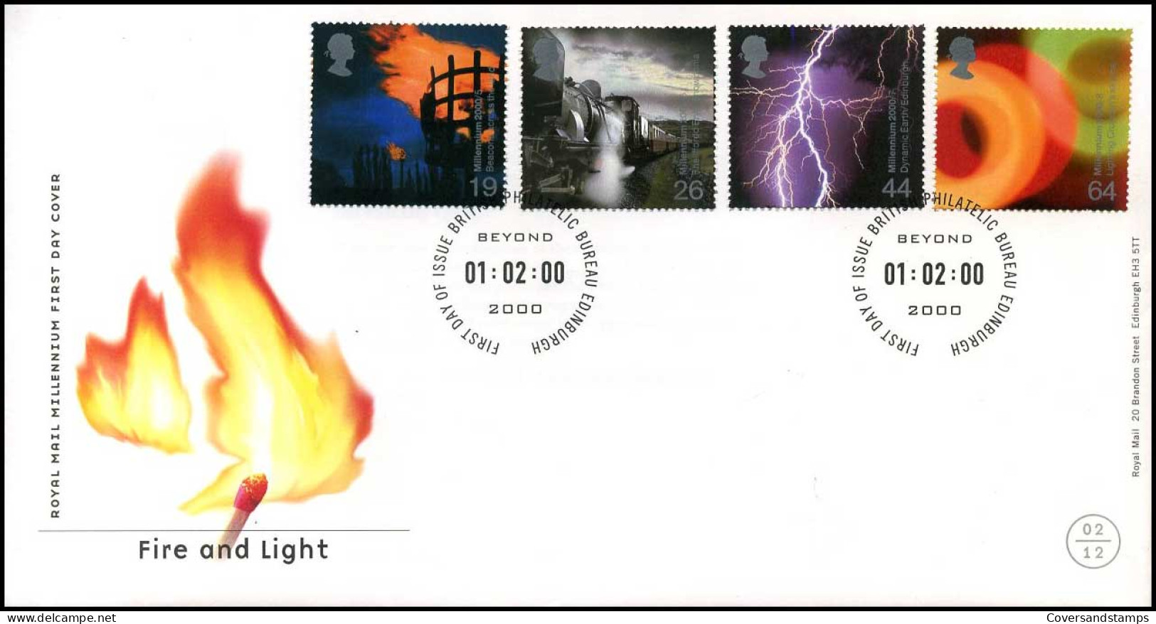 Great-Britain - FDC - Fire And Light - 1991-2000 Em. Décimales