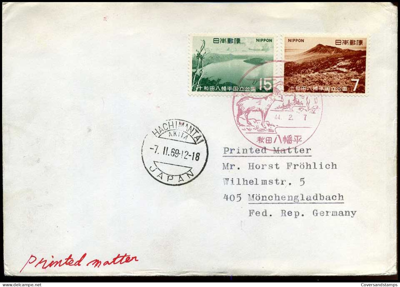 Japan -  Cover To Mönchengladbach, Germany - Lettres & Documents