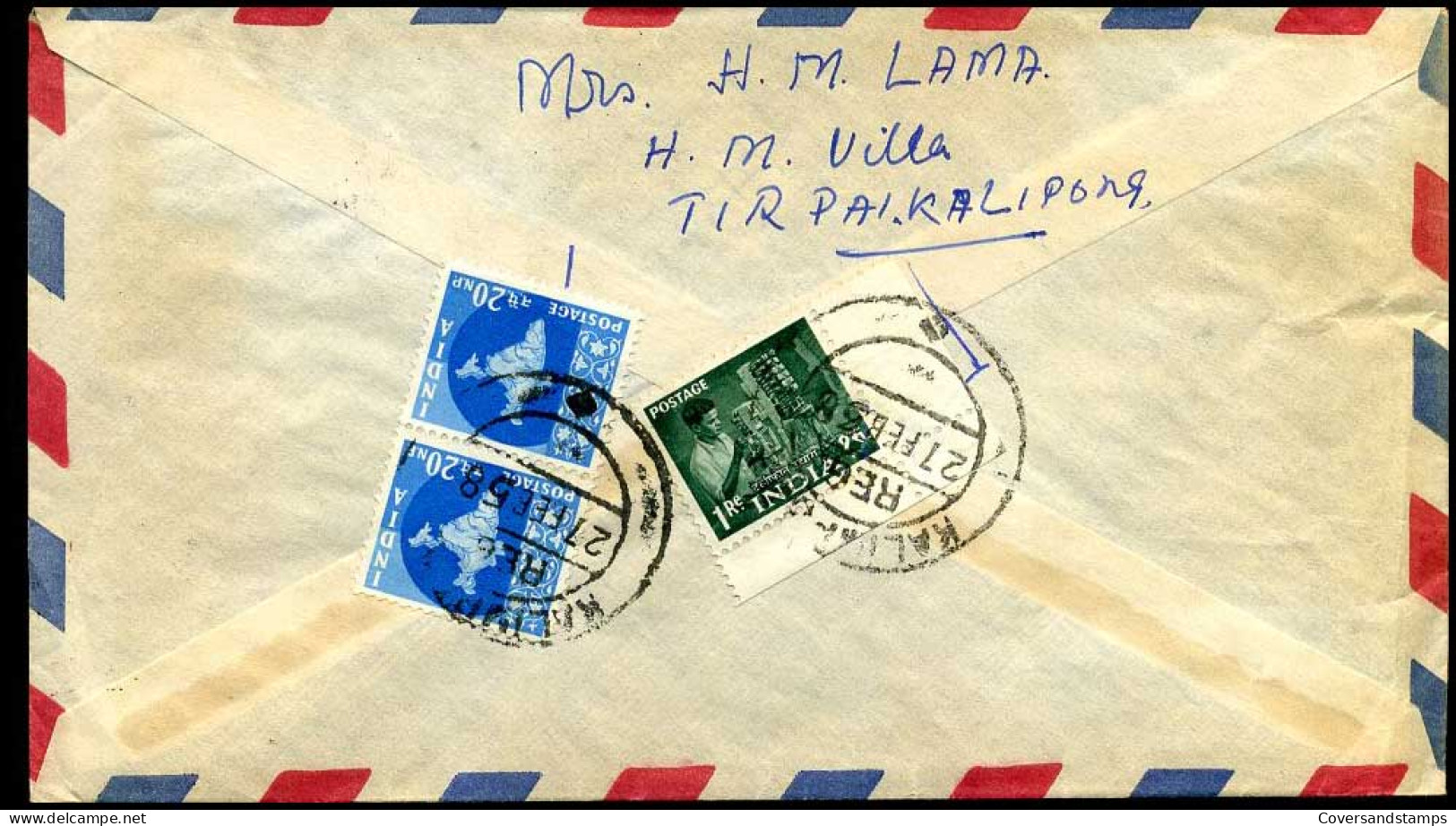 India - Registered Cover To Fulda, Germany - Briefe U. Dokumente