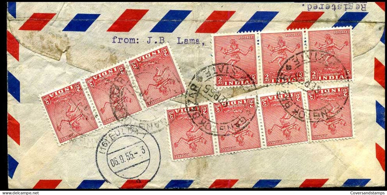 India - Cover To Fulda, Germany - Lettres & Documents