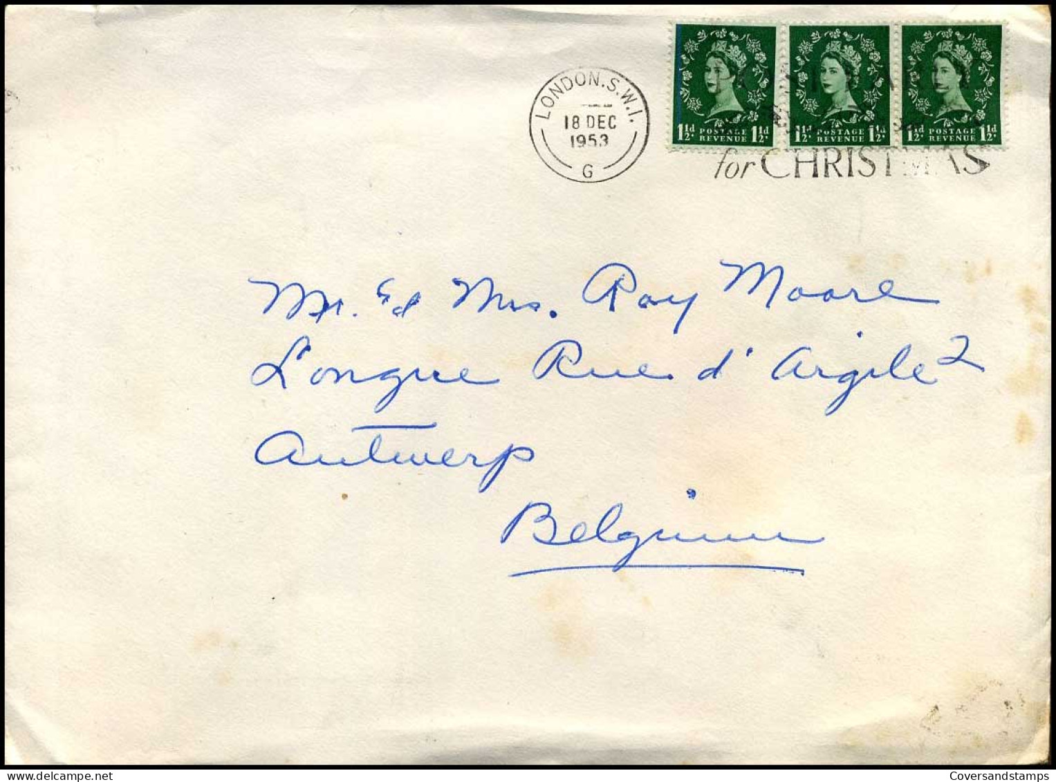 Great-Britain - Cover To Antwerp, Belgium - Lettres & Documents