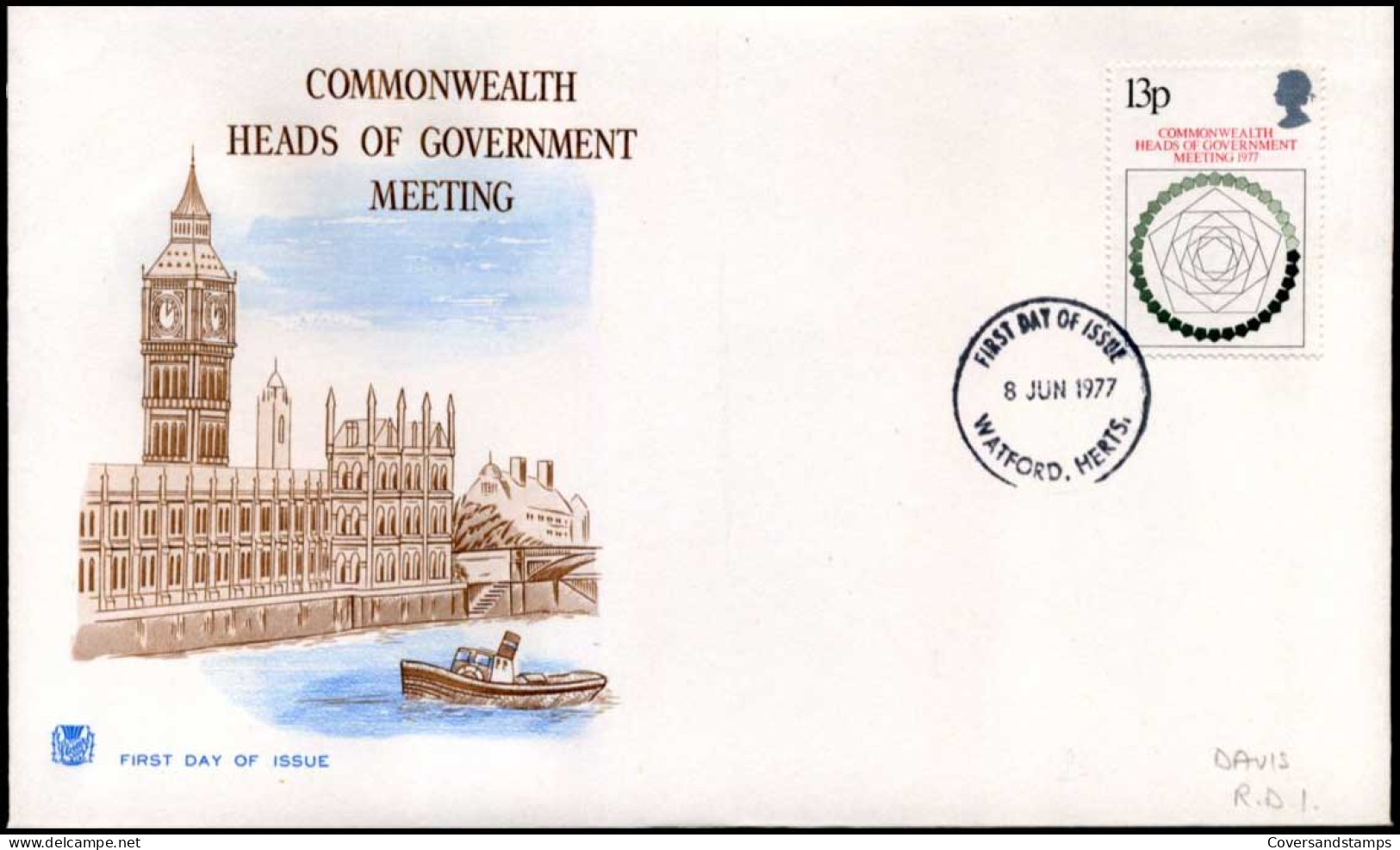 Great - Britain -- FDC -- Commonwealth Heads Of Government Meeting - 1971-1980 Dezimalausgaben