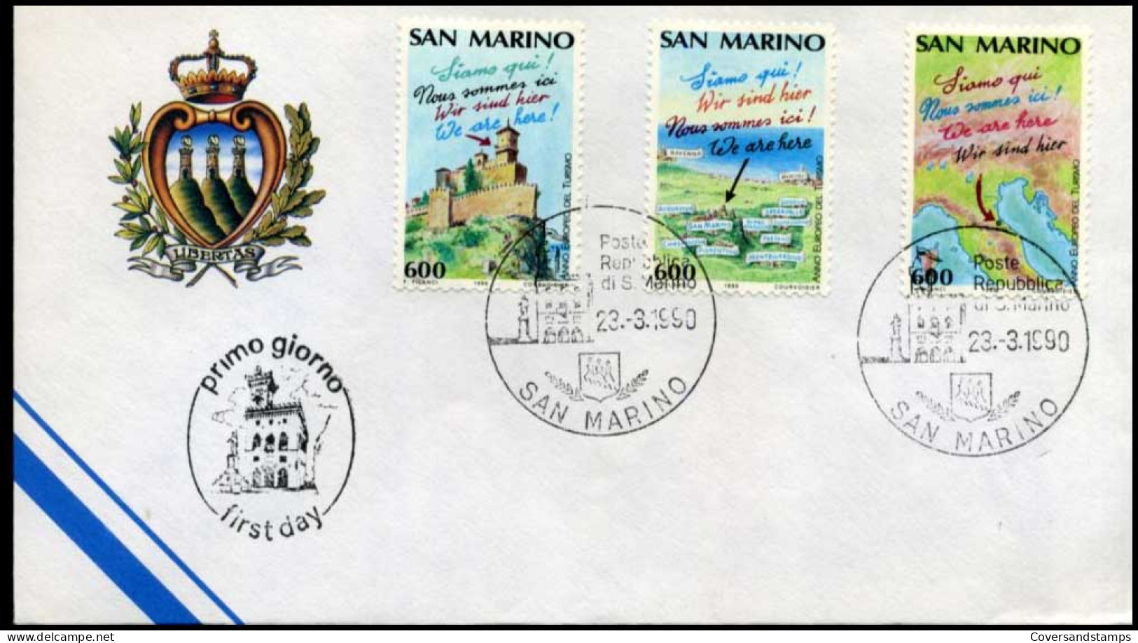 San Marino - FDC - Siamo Qui - FDC