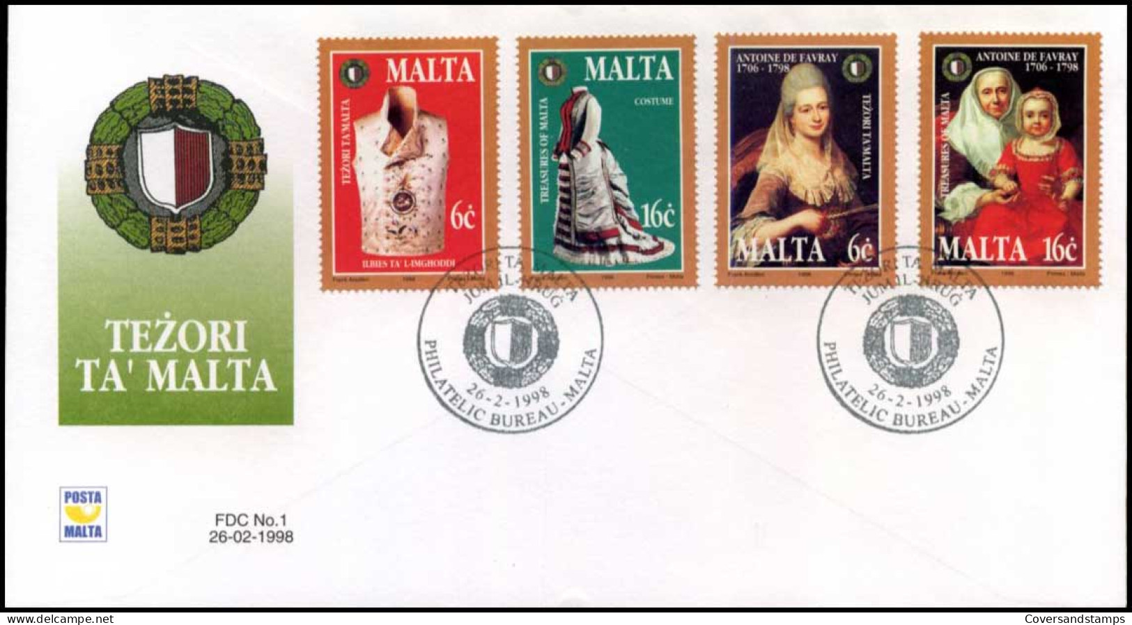 Malta - FDC - Tezori Ta' Malta - Malte