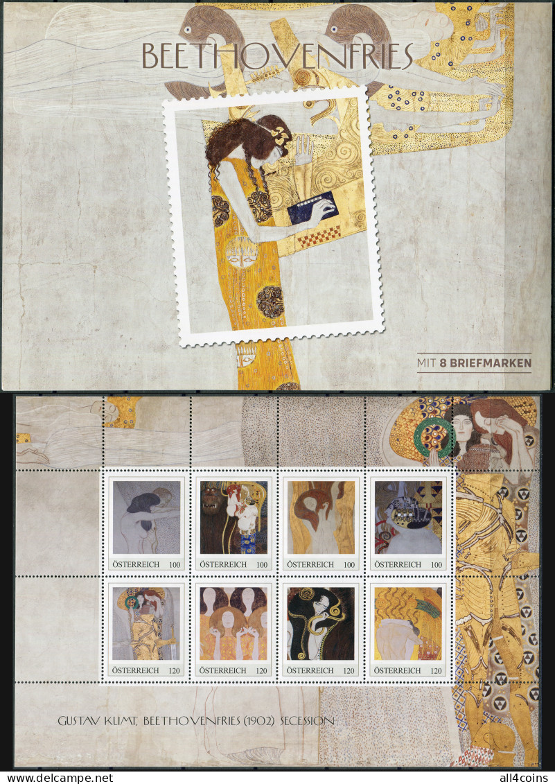 Austria 2023. Beethoven Frieze By Gustav Klimt (MNH OG) Miniature Sheet - Neufs